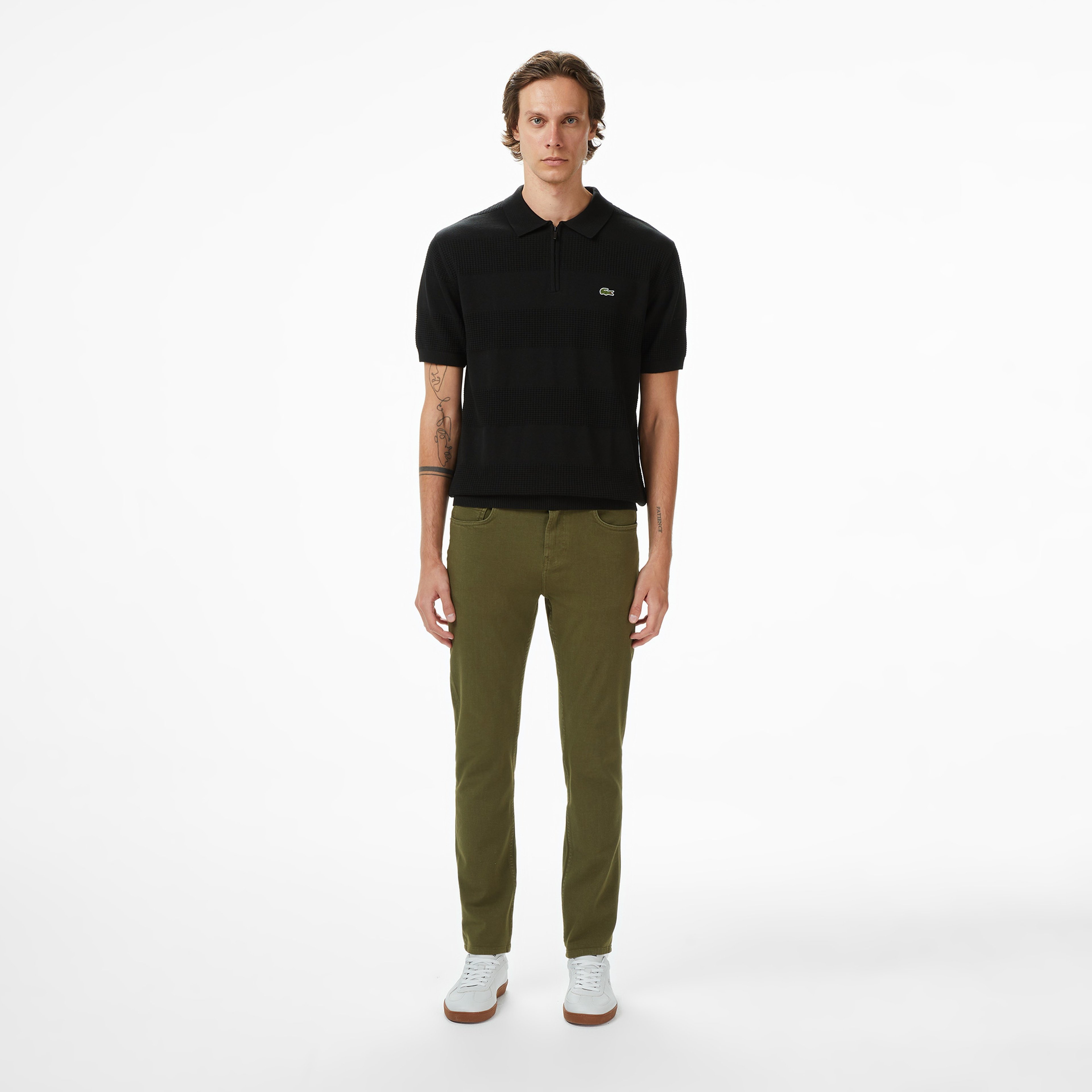 Erkek Slim Fit Haki Jean Pantolon