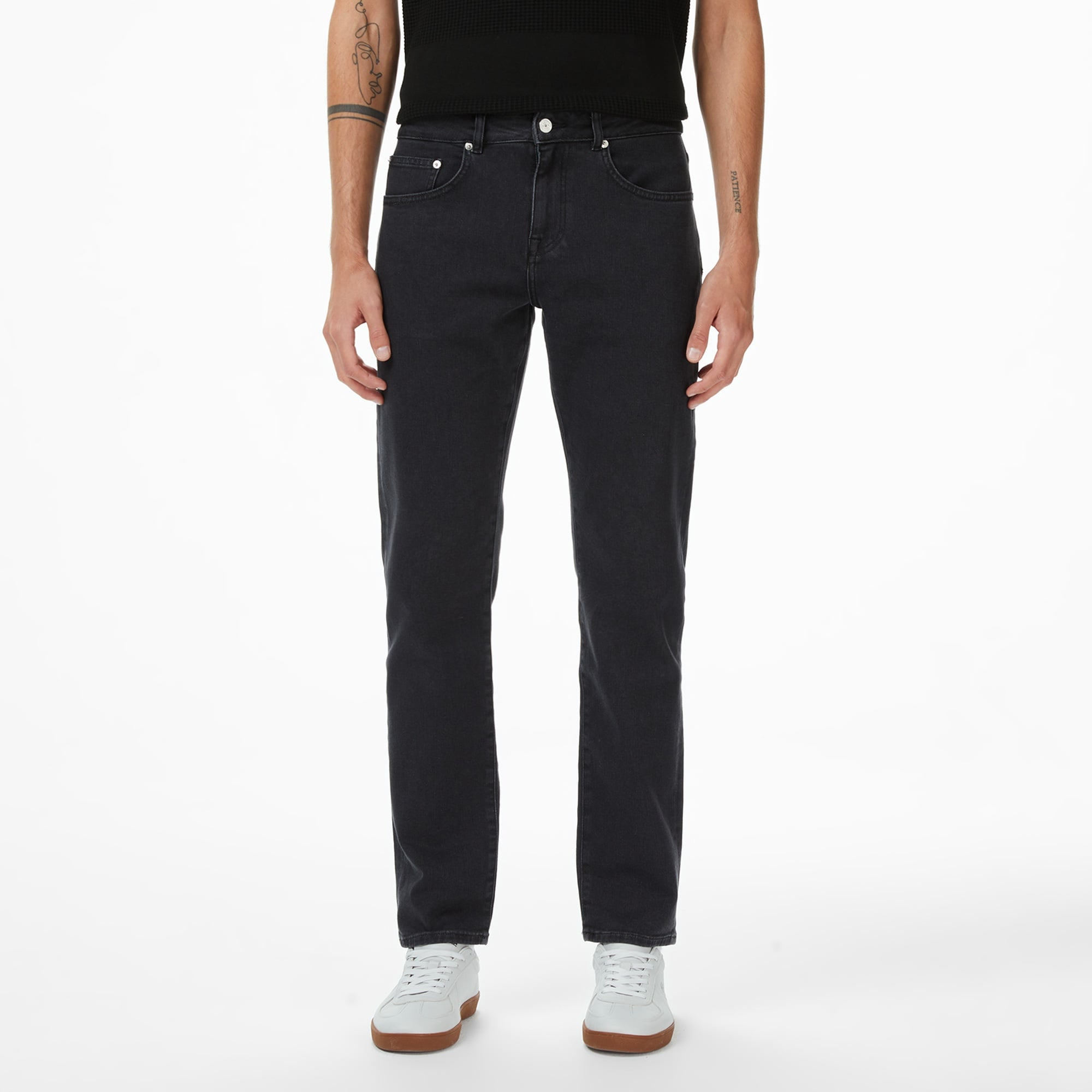 Erkek Regular Fit Siyah Jean Pantolon