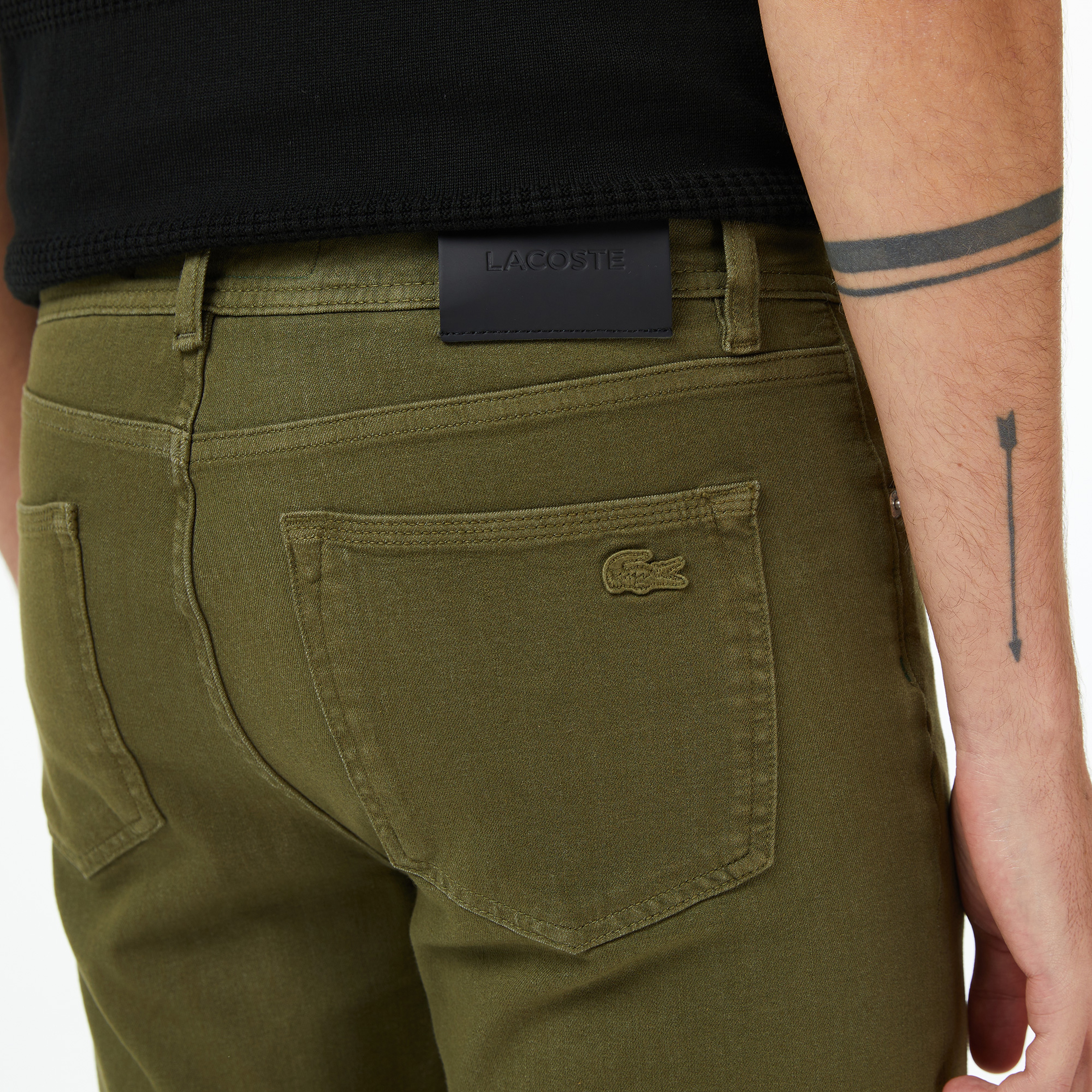 Erkek Slim Fit Haki Jean Pantolon