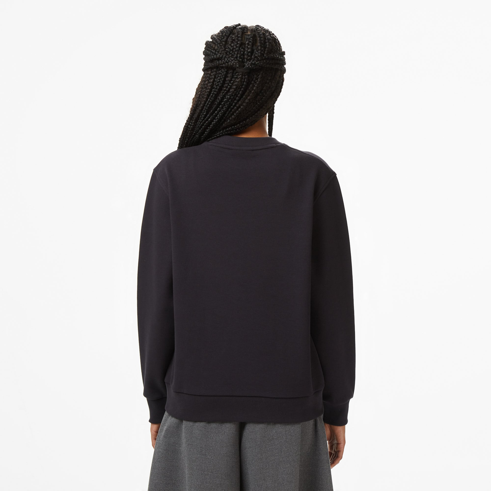 Lacoste Kadın Relaxed Fit Bisiklet Yaka Lacivert Sweatshirt görsel 5