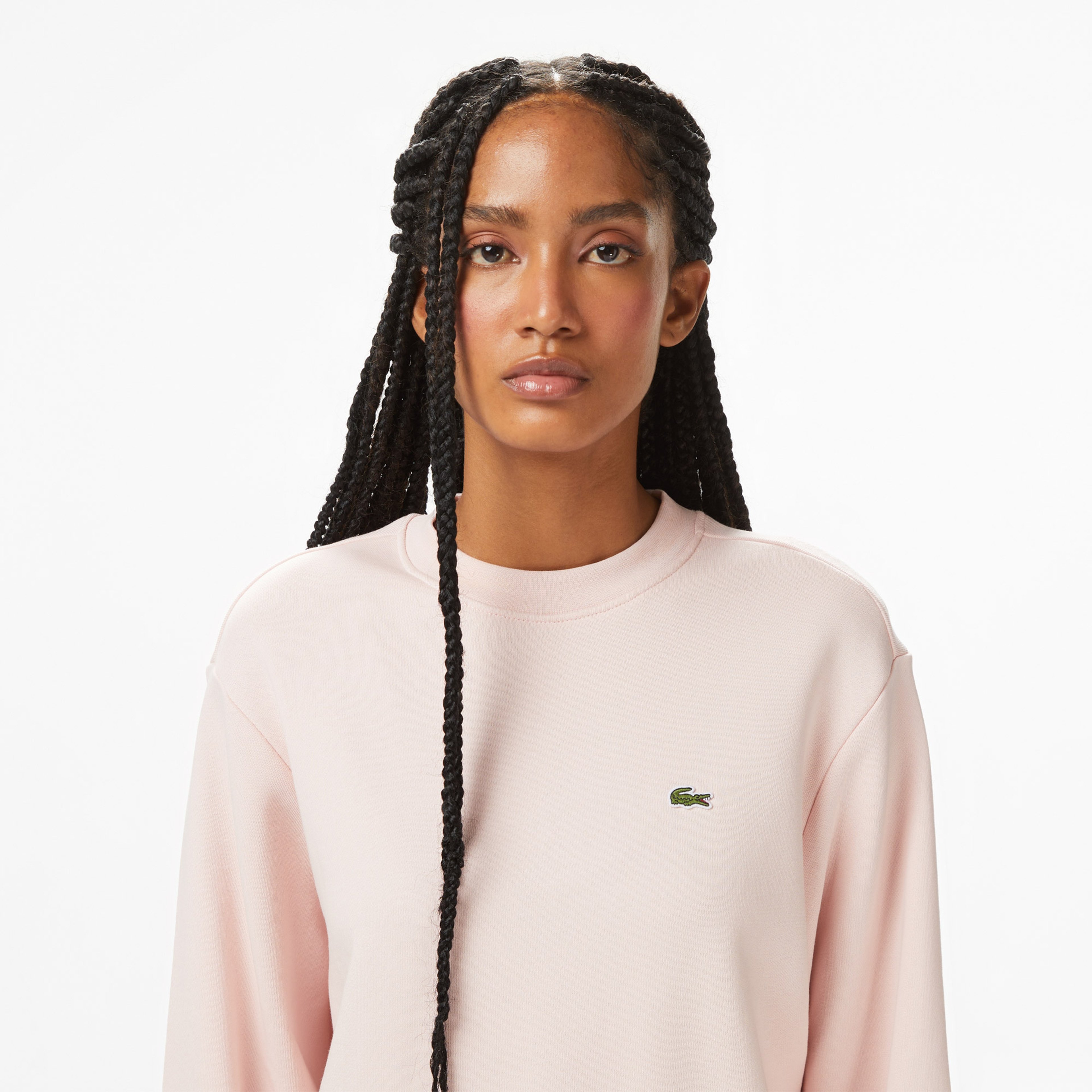 Kadın Relaxed Fit Bisiklet Yaka Pembe Sweatshirt