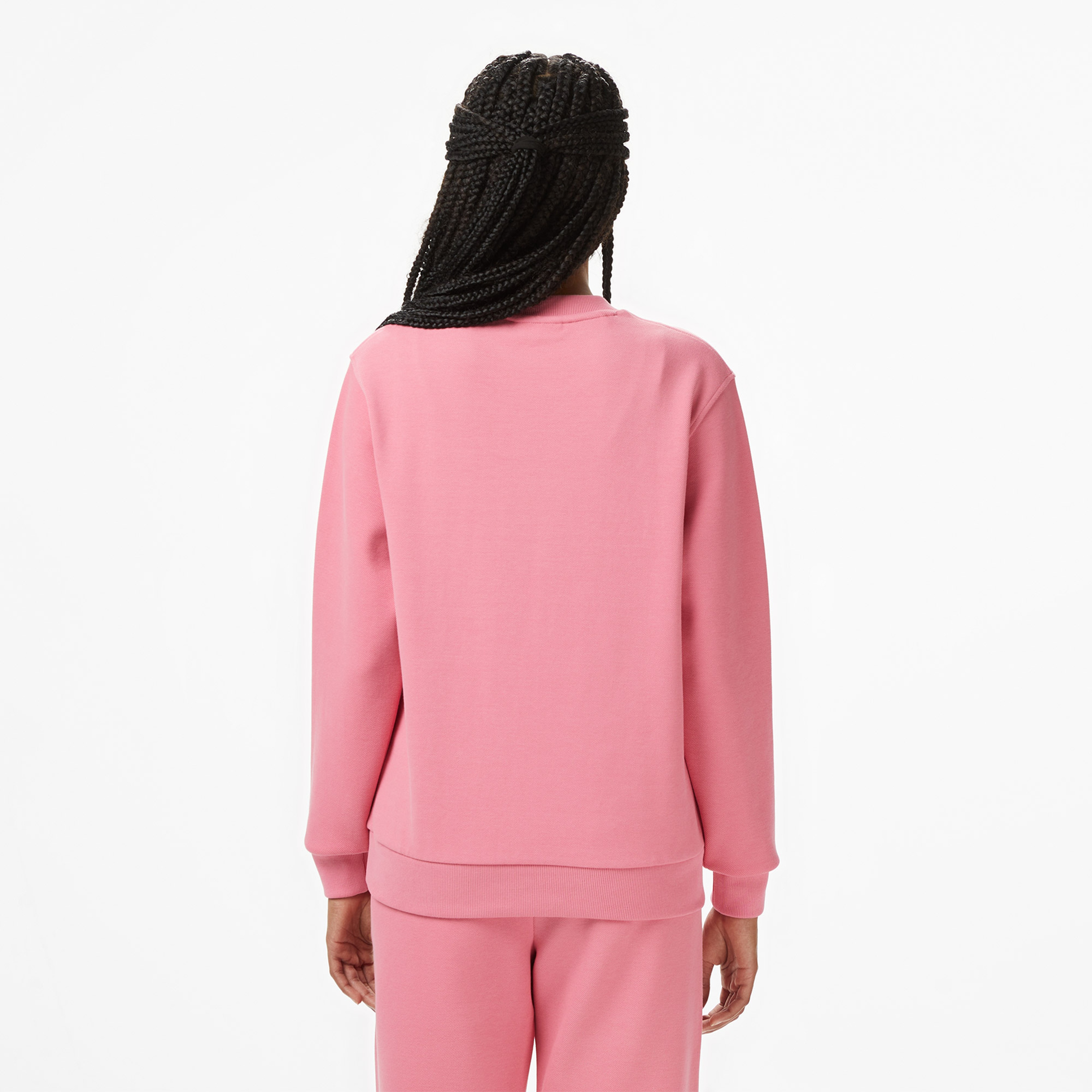 Kadın Relaxed Fit Bisiklet Yaka Pembe Sweatshirt