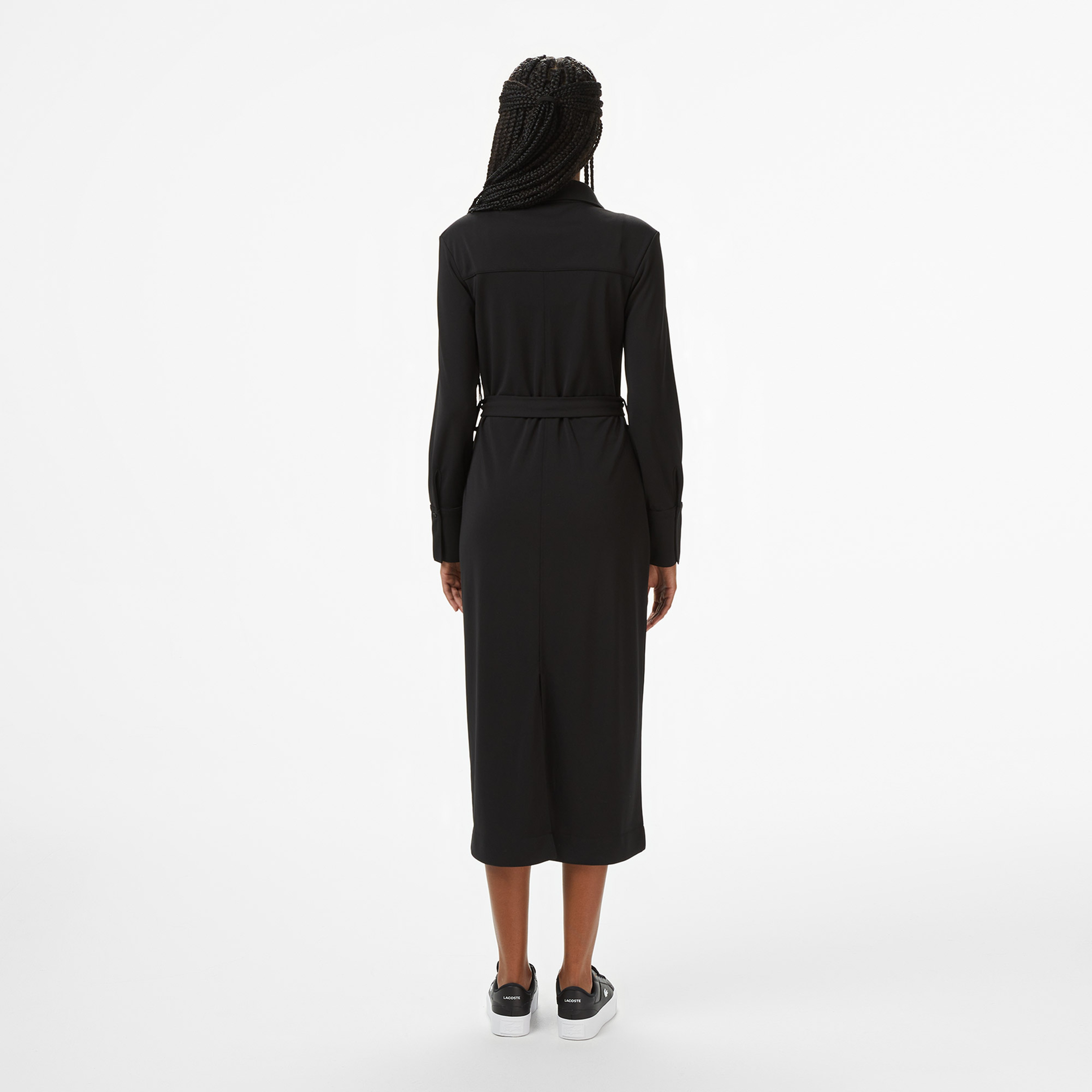 Kadın Slim Fit Uzun Kollu Siyah Elbise