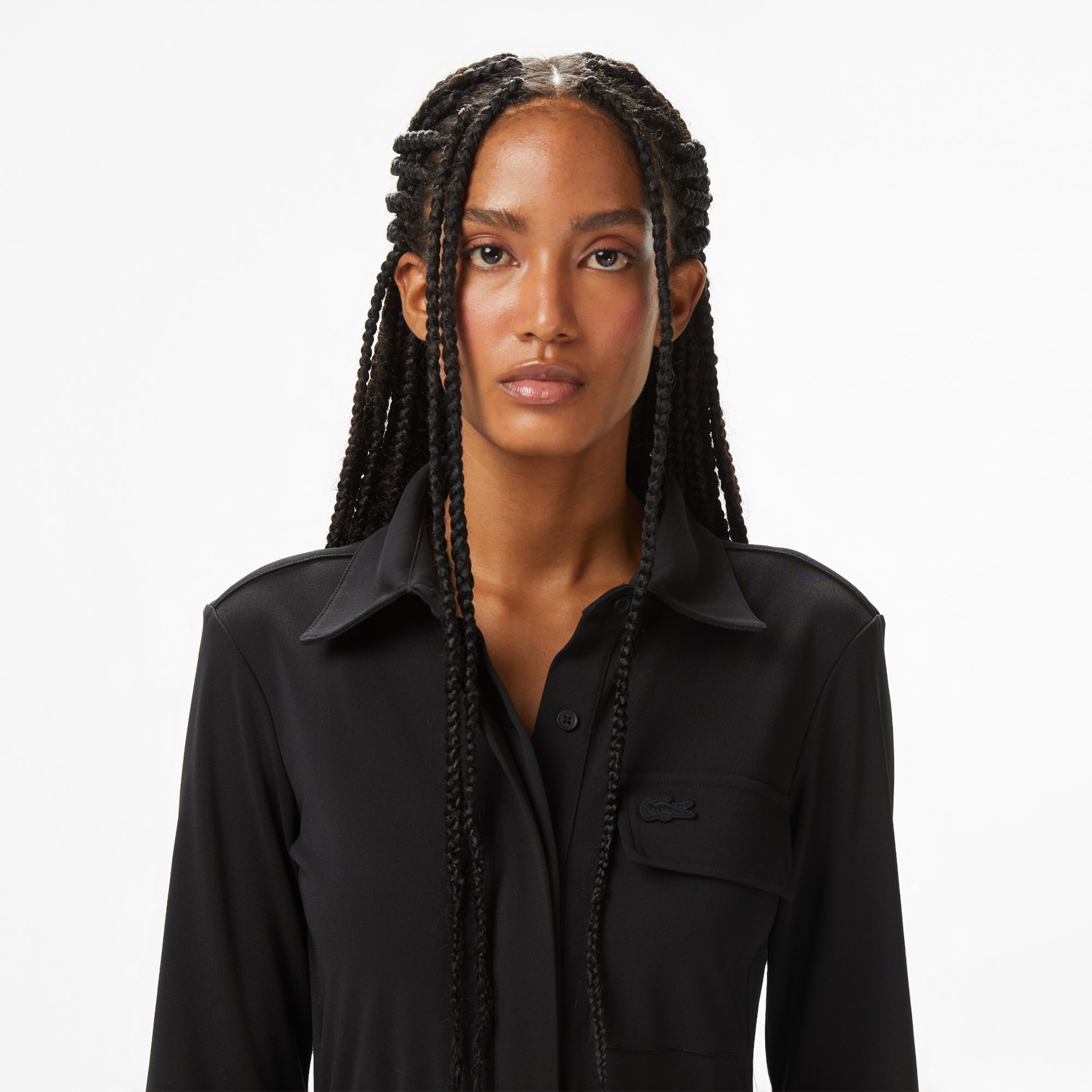 Kadın Slim Fit Uzun Kollu Siyah Elbise