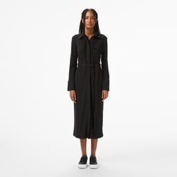 Kadın Slim Fit Uzun Kollu Siyah Elbise Siyah