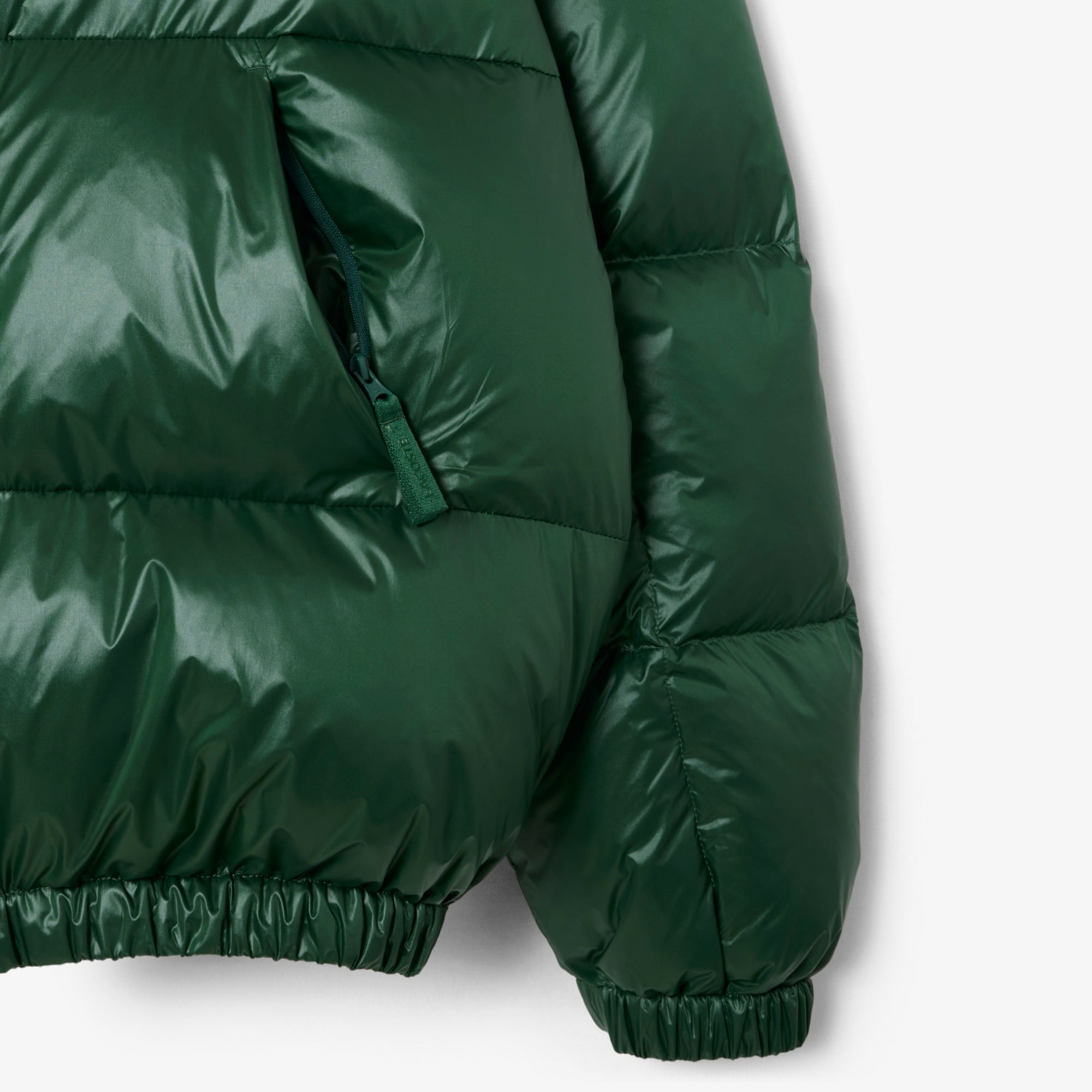 Erkek Relaxed Fit Kapüşonlu Yeşil Mont