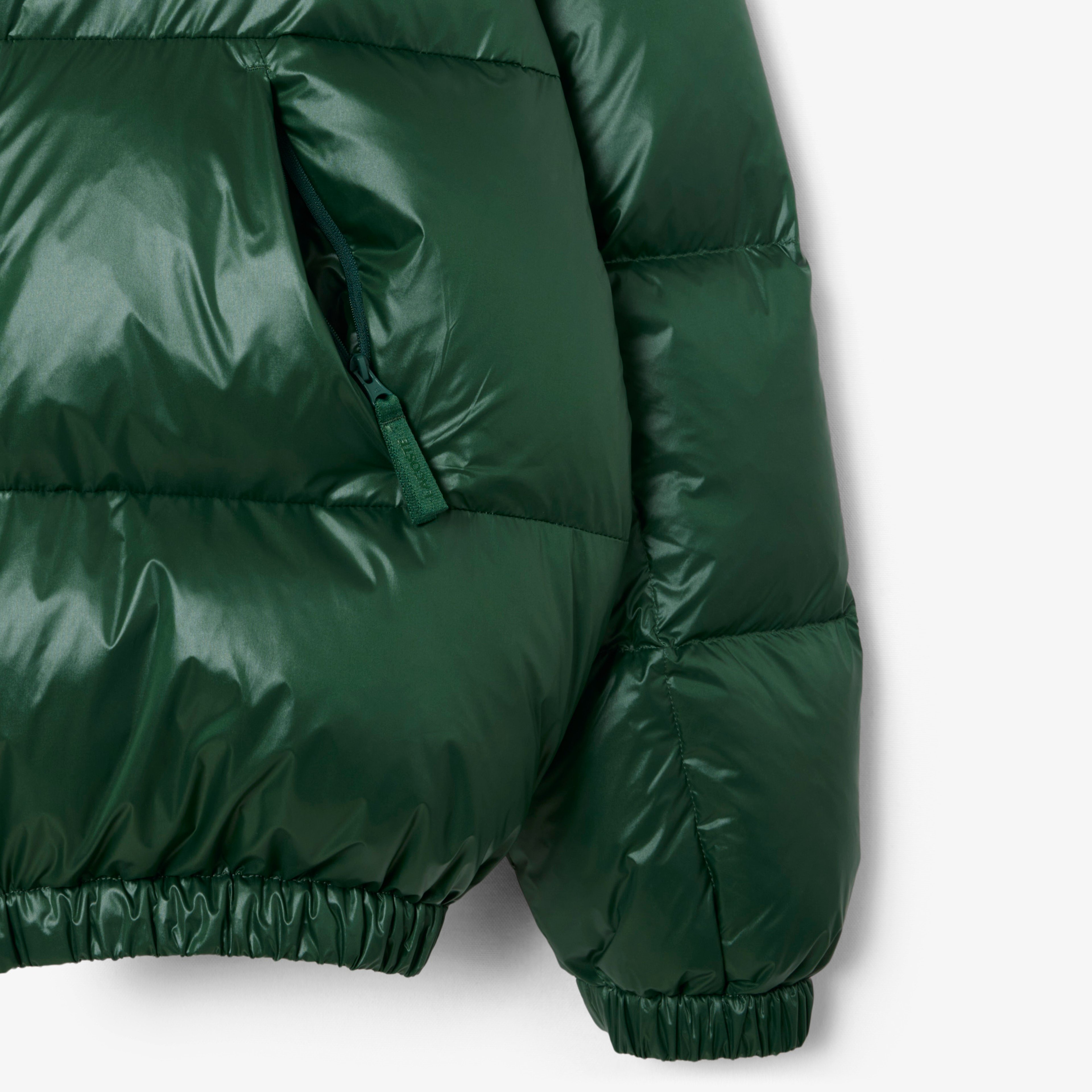 Erkek Relaxed Fit Kapüşonlu Yeşil Mont