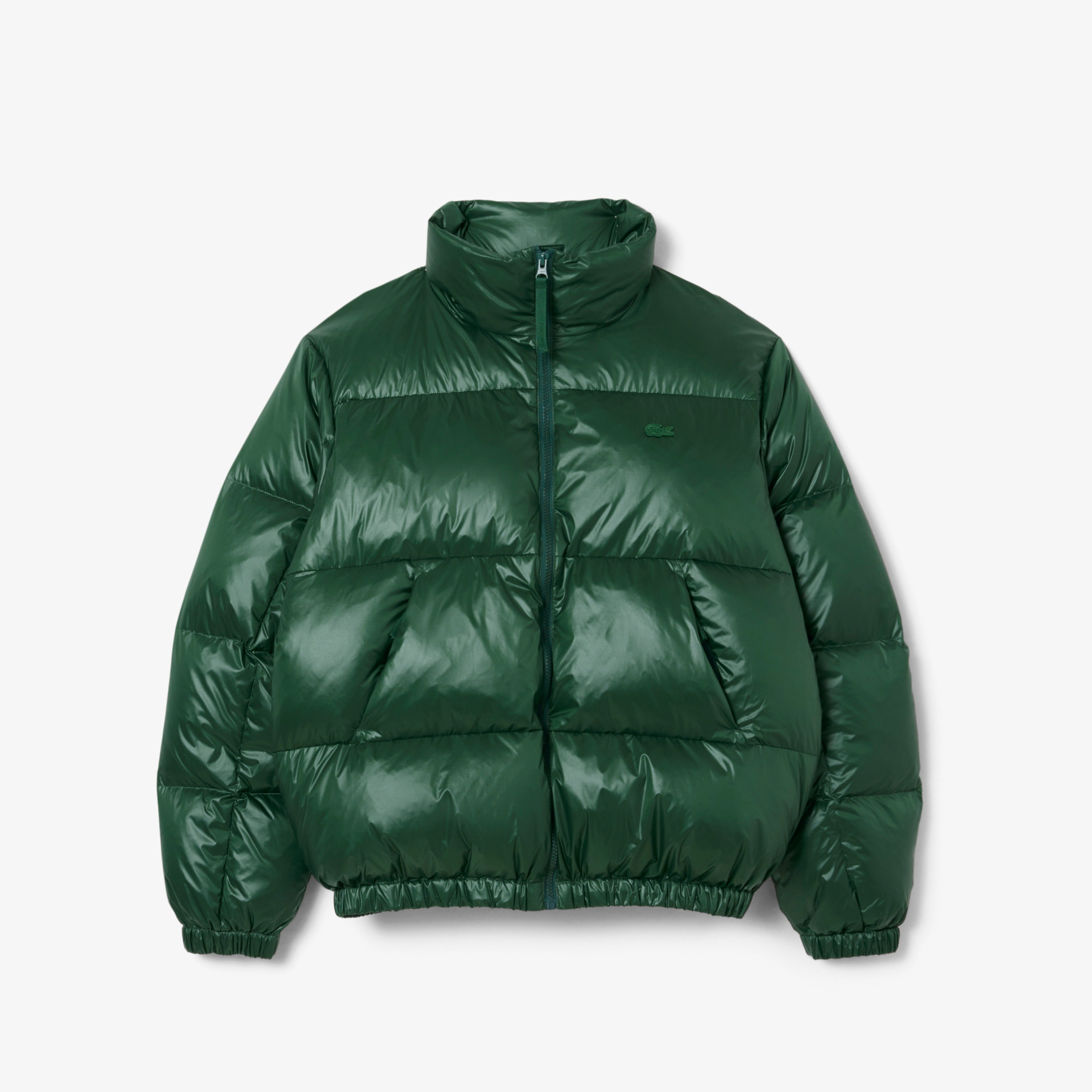 Erkek Relaxed Fit Kapüşonlu Yeşil Mont