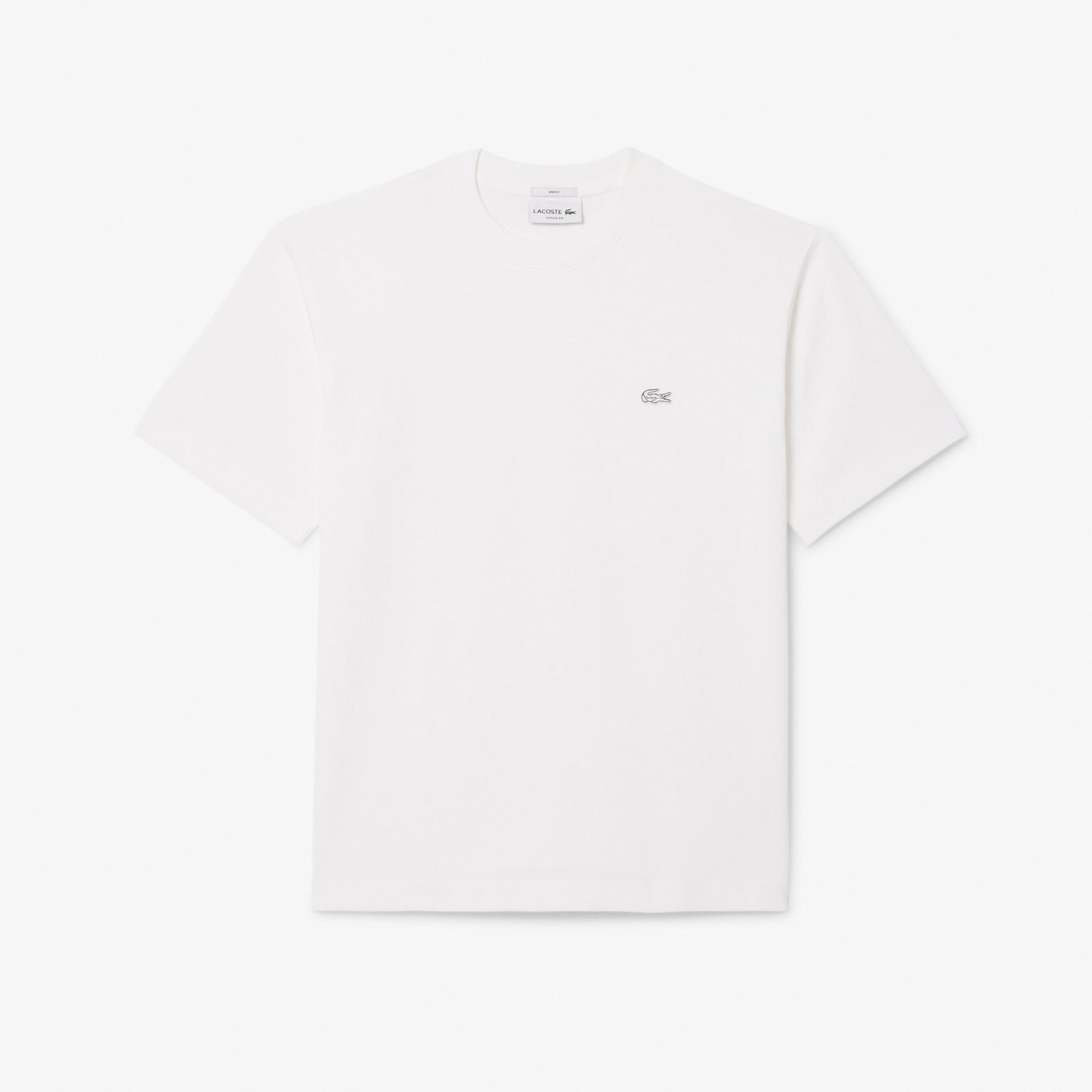 Unisex Loose Fit Bisiklet Yaka Beyaz T-Shirt