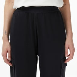 Kadın Relaxed Fit Siyah Eşofman Altı Siyah