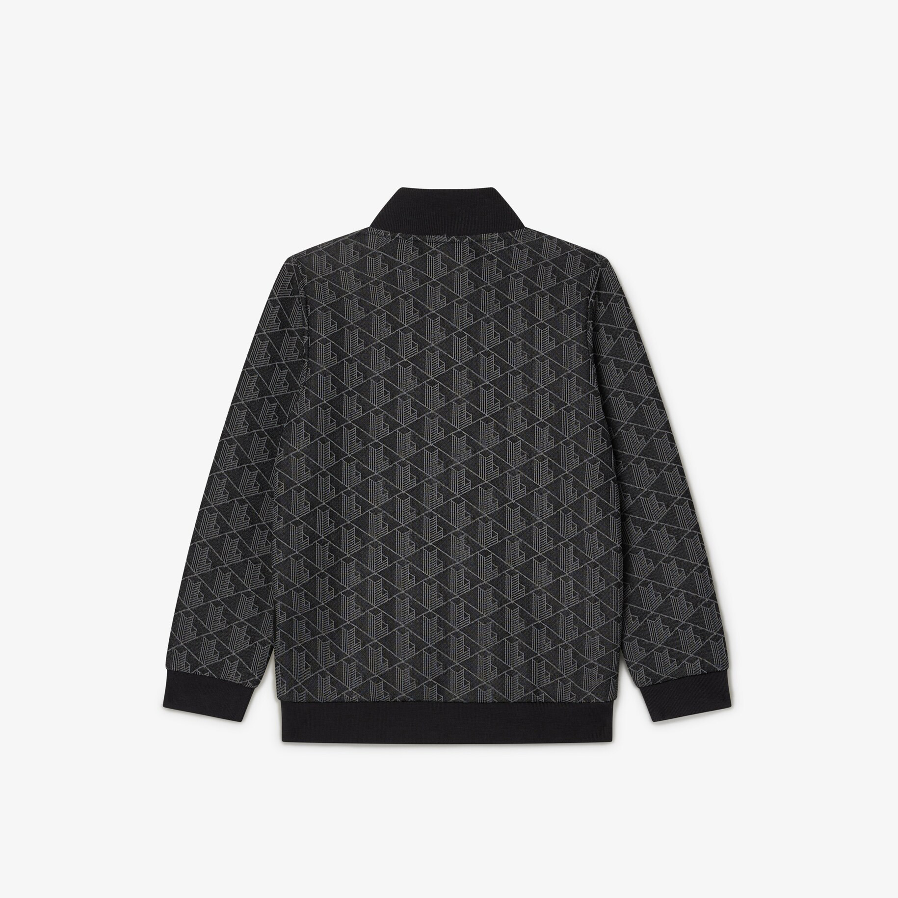 Lacoste Çocuk Fermuarlı Monogram Siyah Sweatshirt görsel 5