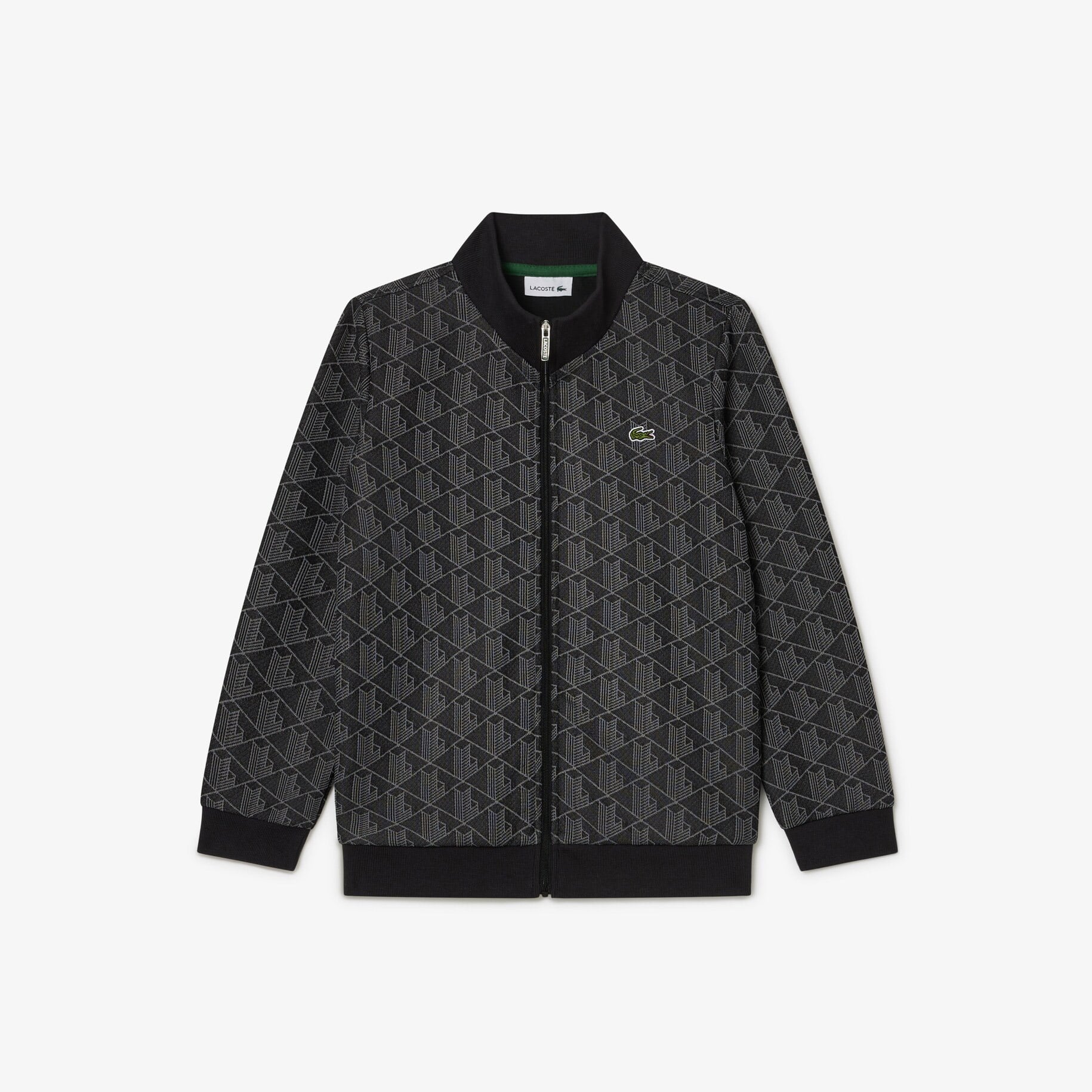 Çocuk Fermuarlı Monogram Siyah Sweatshirt