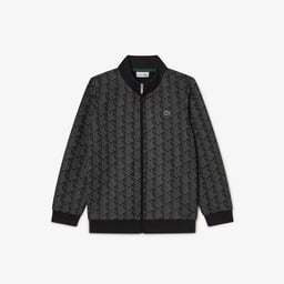 Çocuk Fermuarlı Monogram Siyah Sweatshirt Siyah