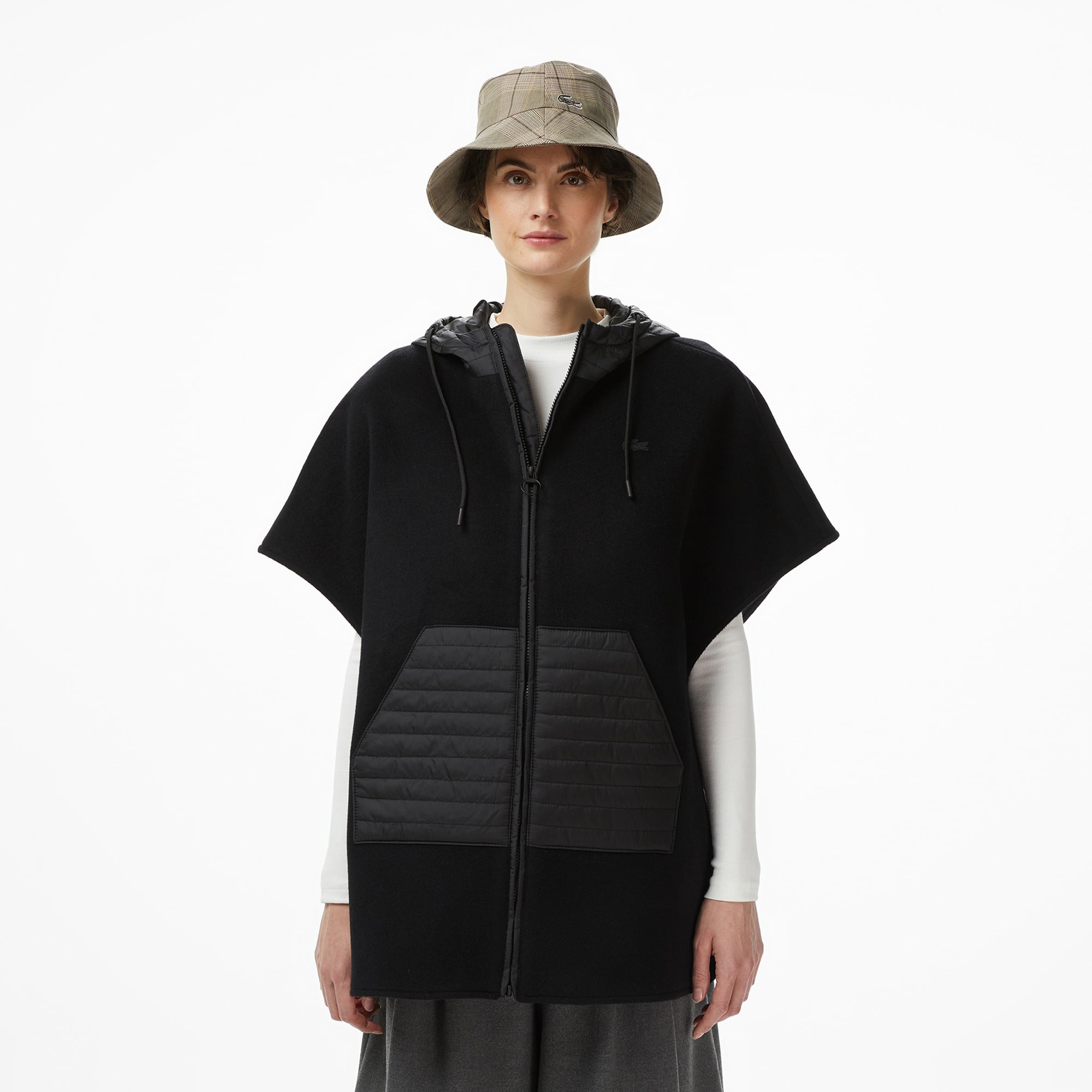 Kadın Kapüşonlu Siyah Mont