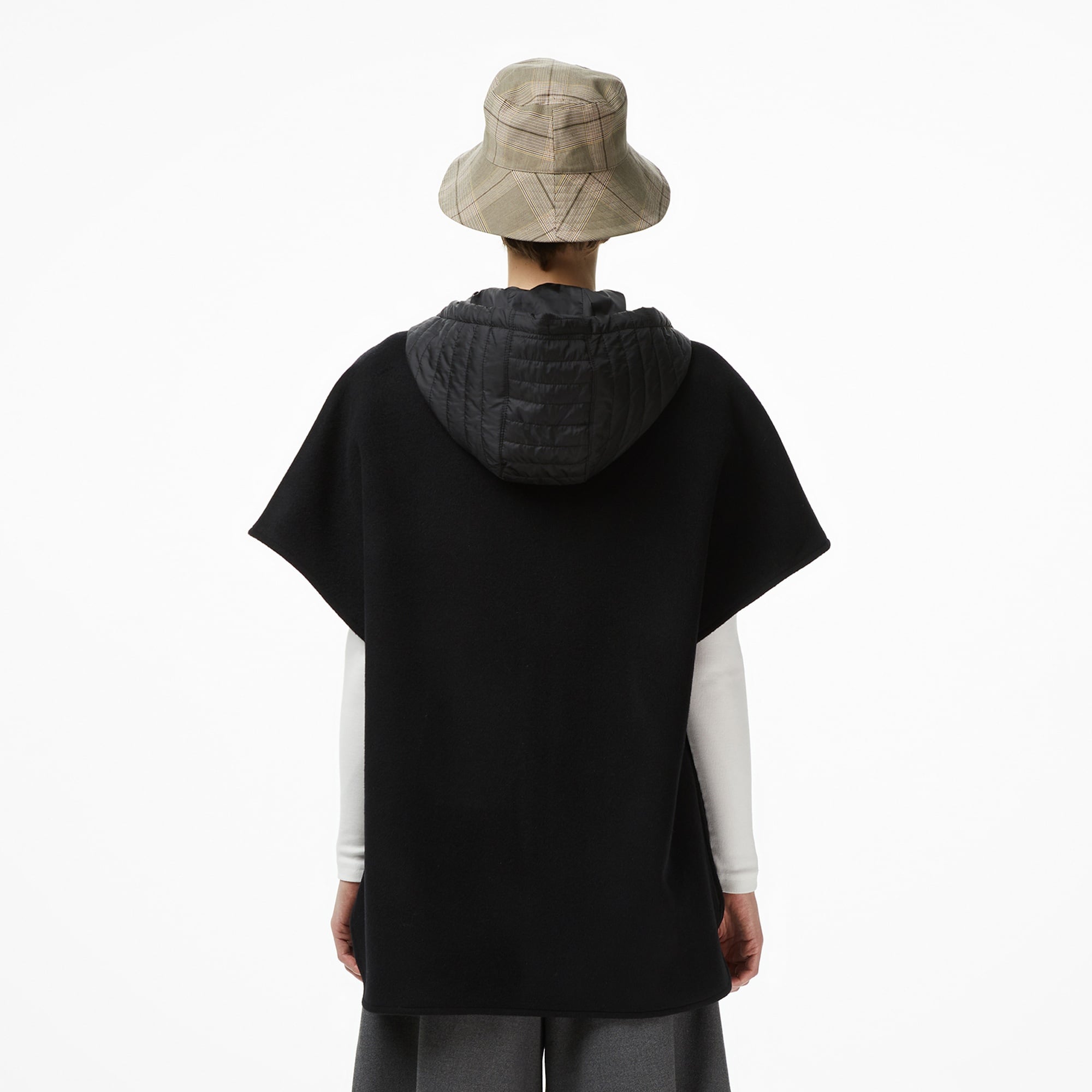 Kadın Kapüşonlu Siyah Mont