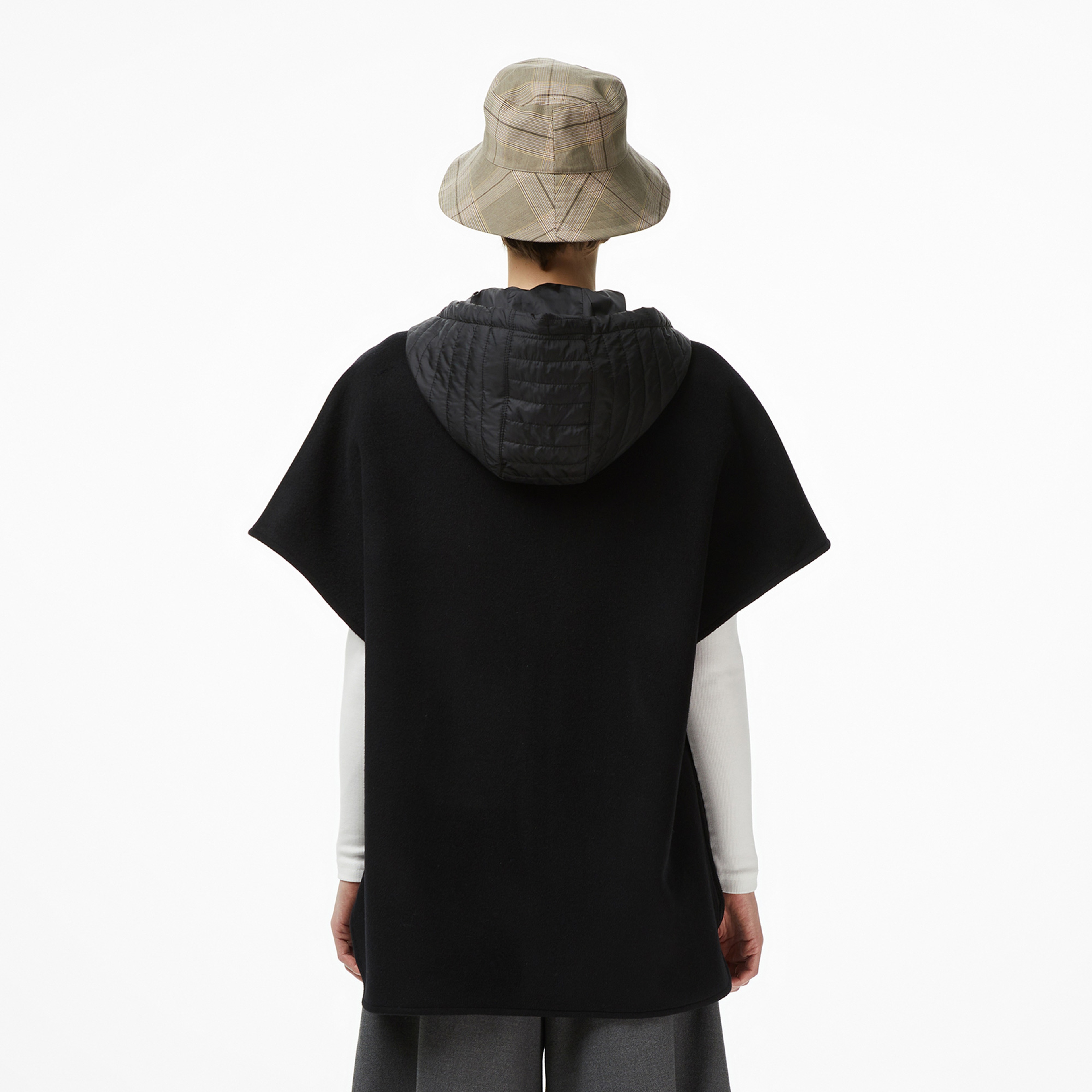 Kadın Kapüşonlu Siyah Mont