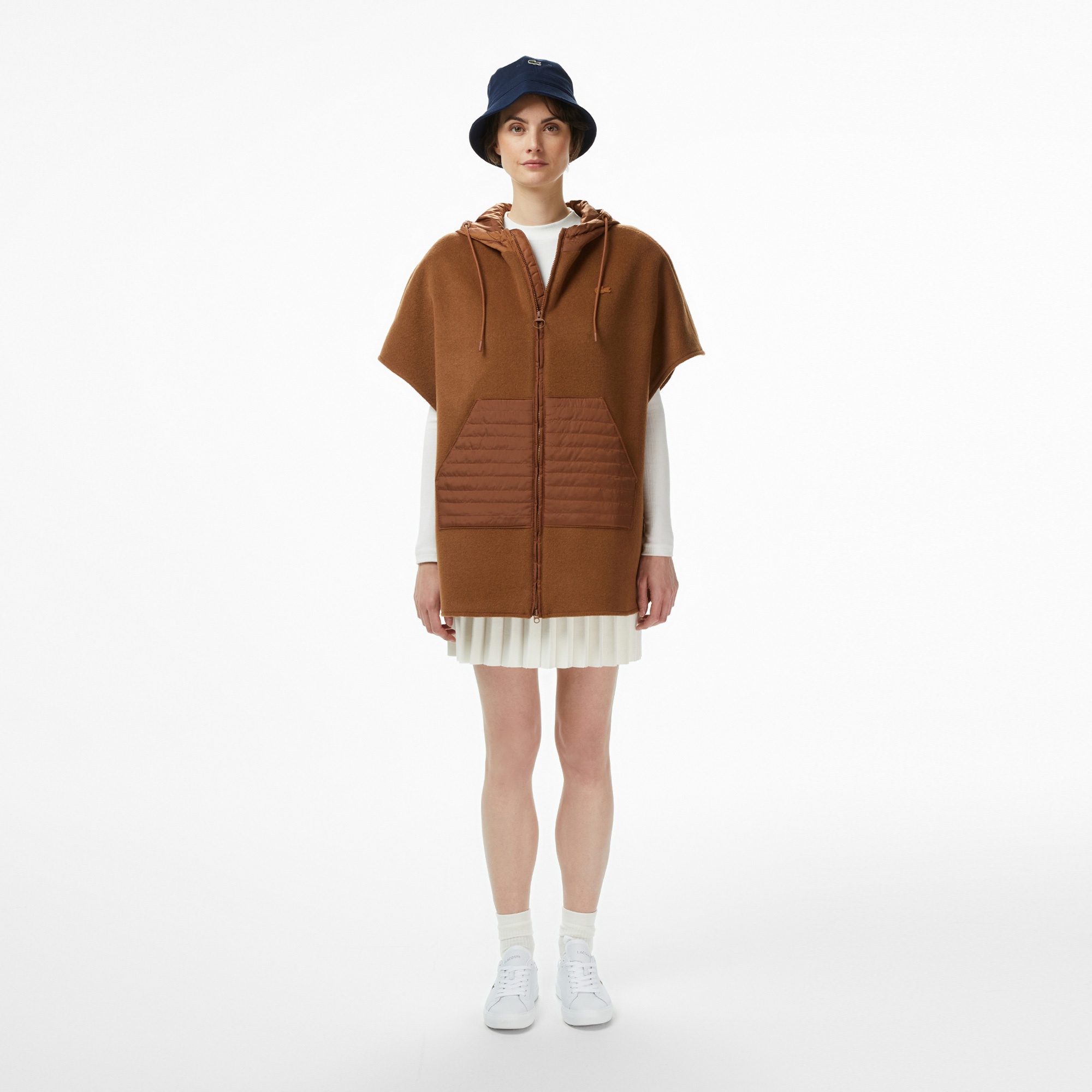 Kadın Kapüşonlu Açık Kahverengi Mont