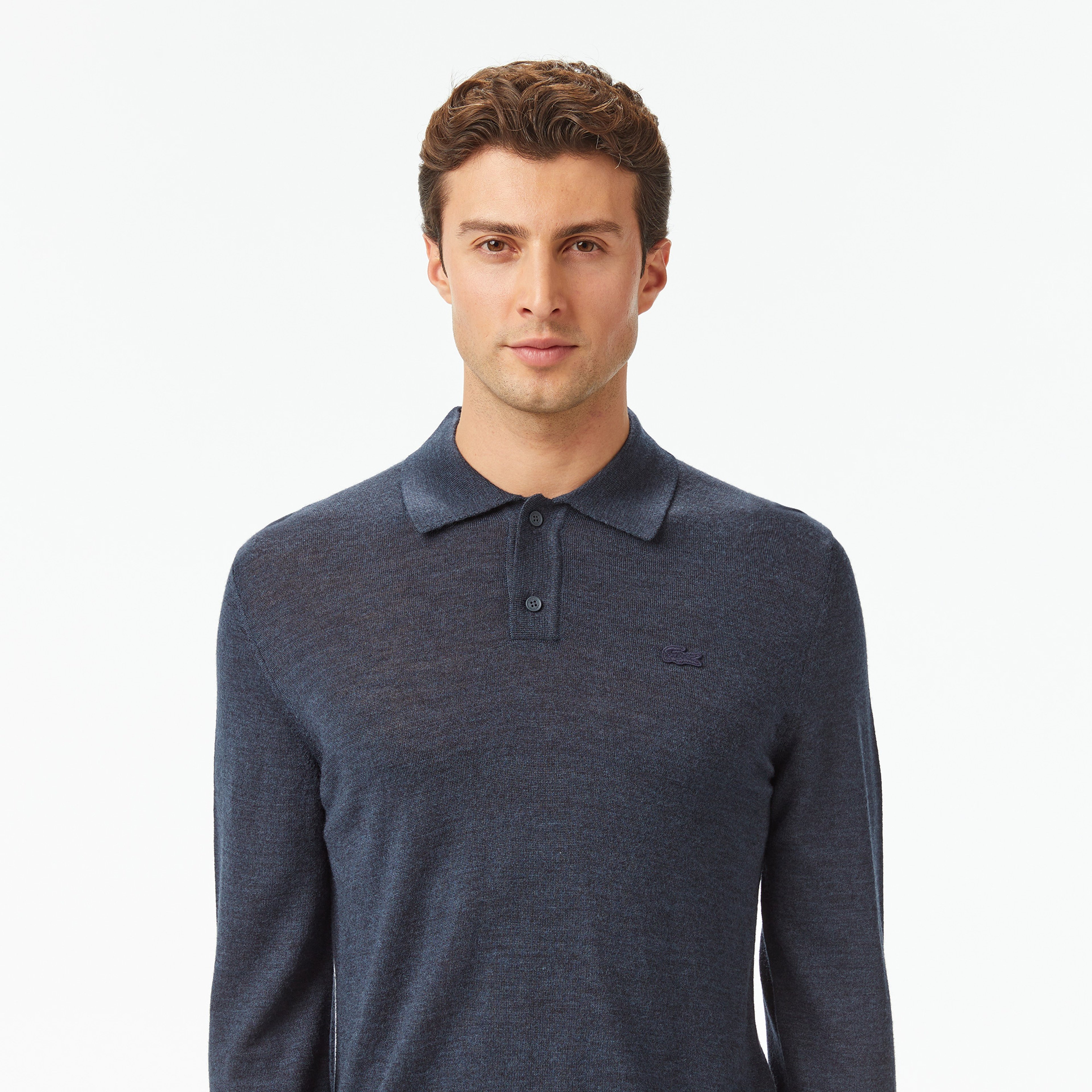 Erkek Classic Fit Polo Yaka Lacivert Kazak