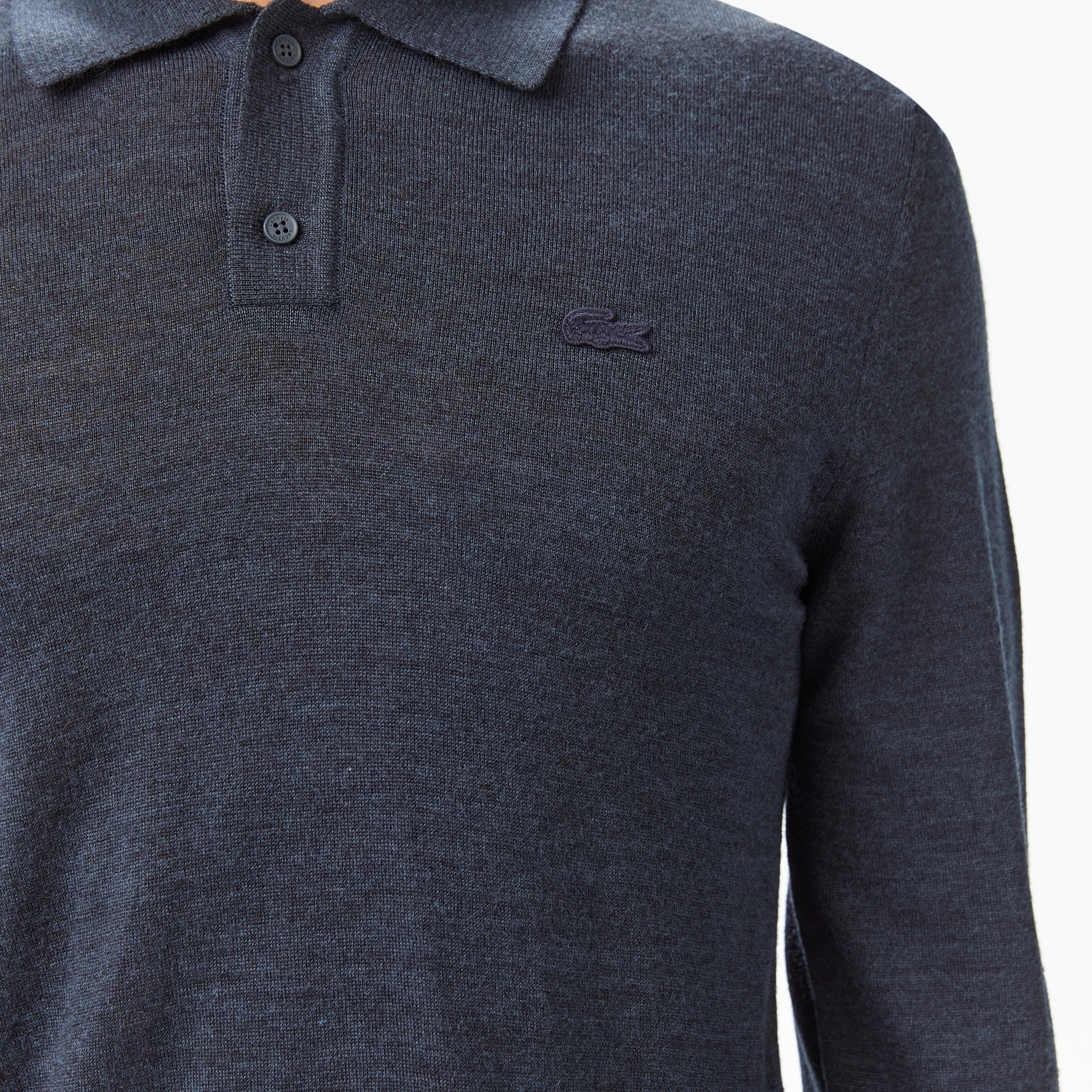 Erkek Classic Fit Polo Yaka Lacivert Kazak