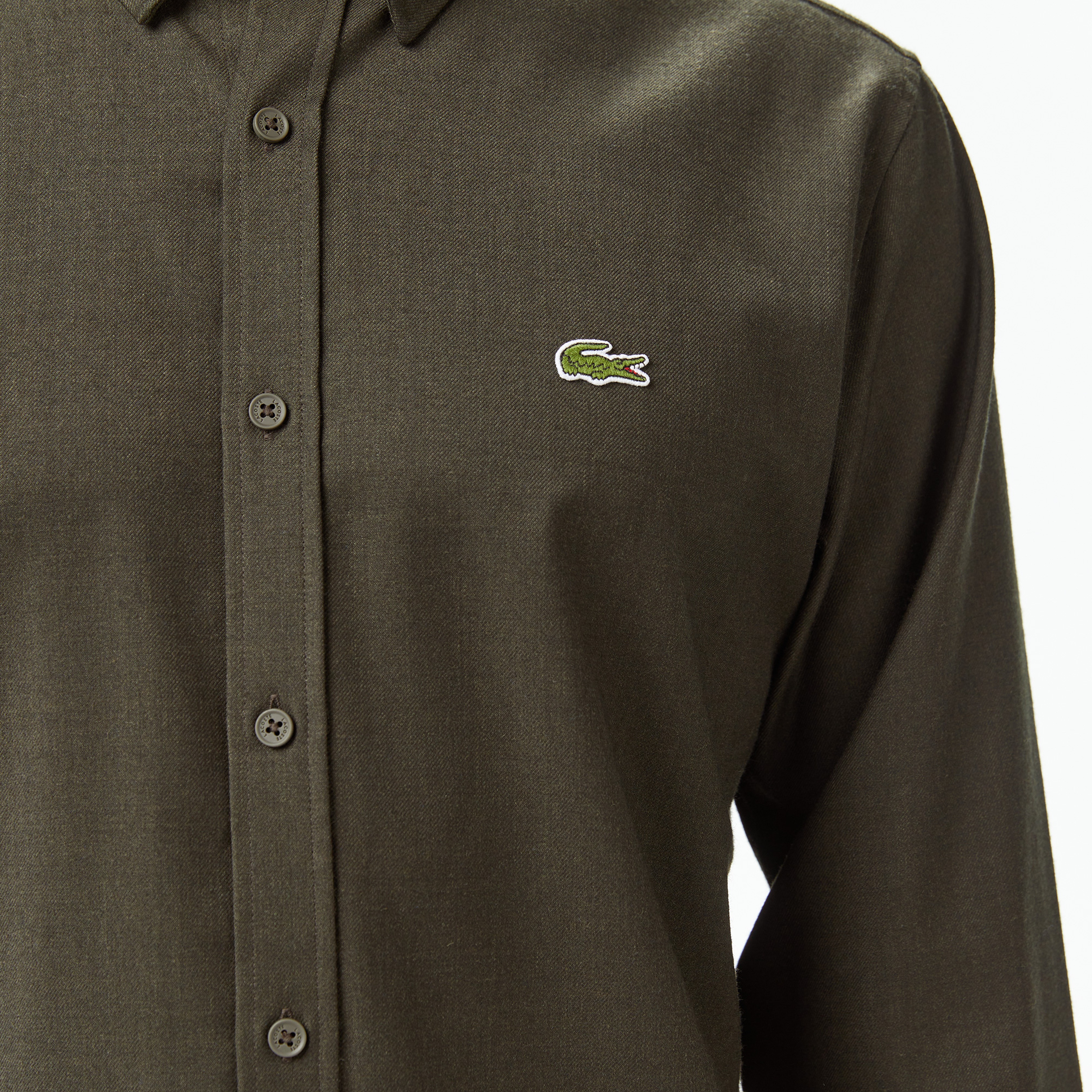 Erkek Regular Fit Koyu Yeşil Gömlek