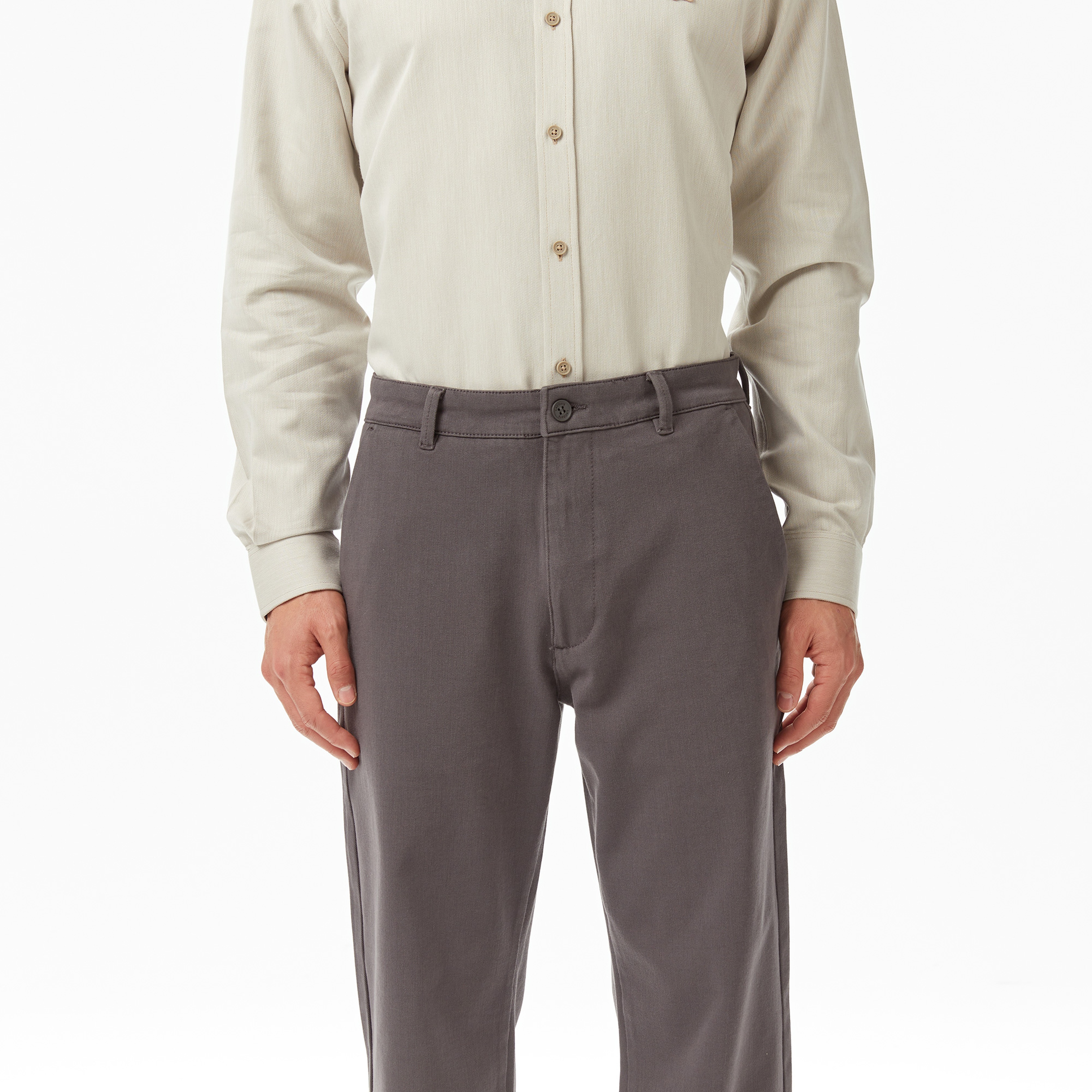 Erkek Regular Fit Koyu Gri Pantolon