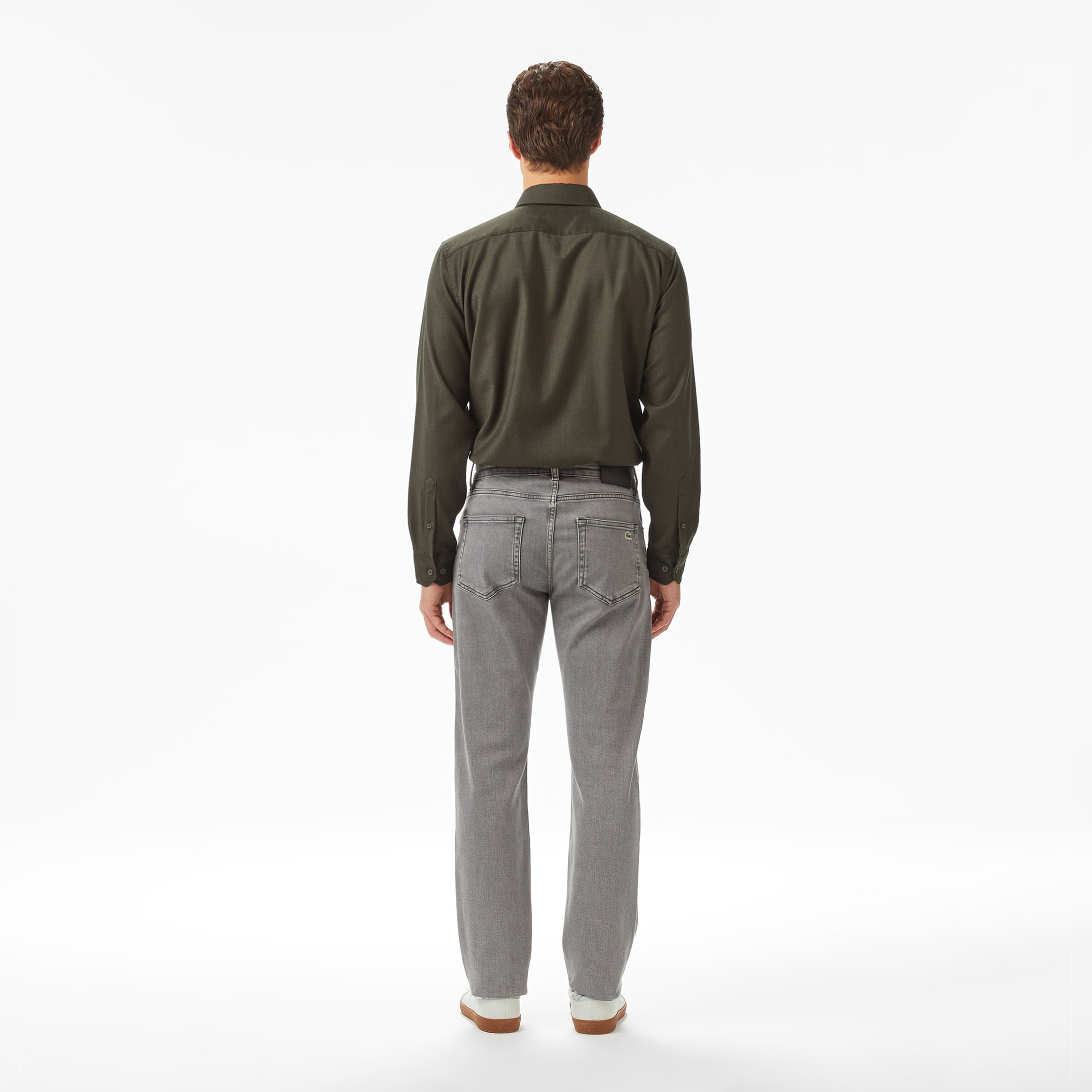 Erkek Regular Fit Gri Jean Pantolon