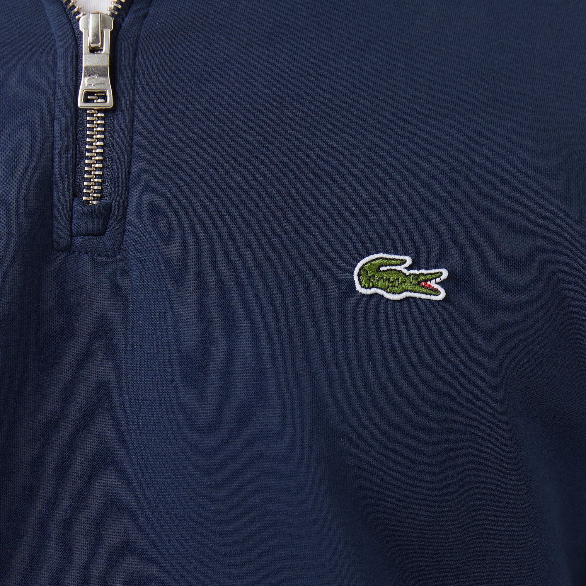 Lacoste Erkek Classic Fit Yarım Fermuarlı Lacivert Sweatshirt görsel 7