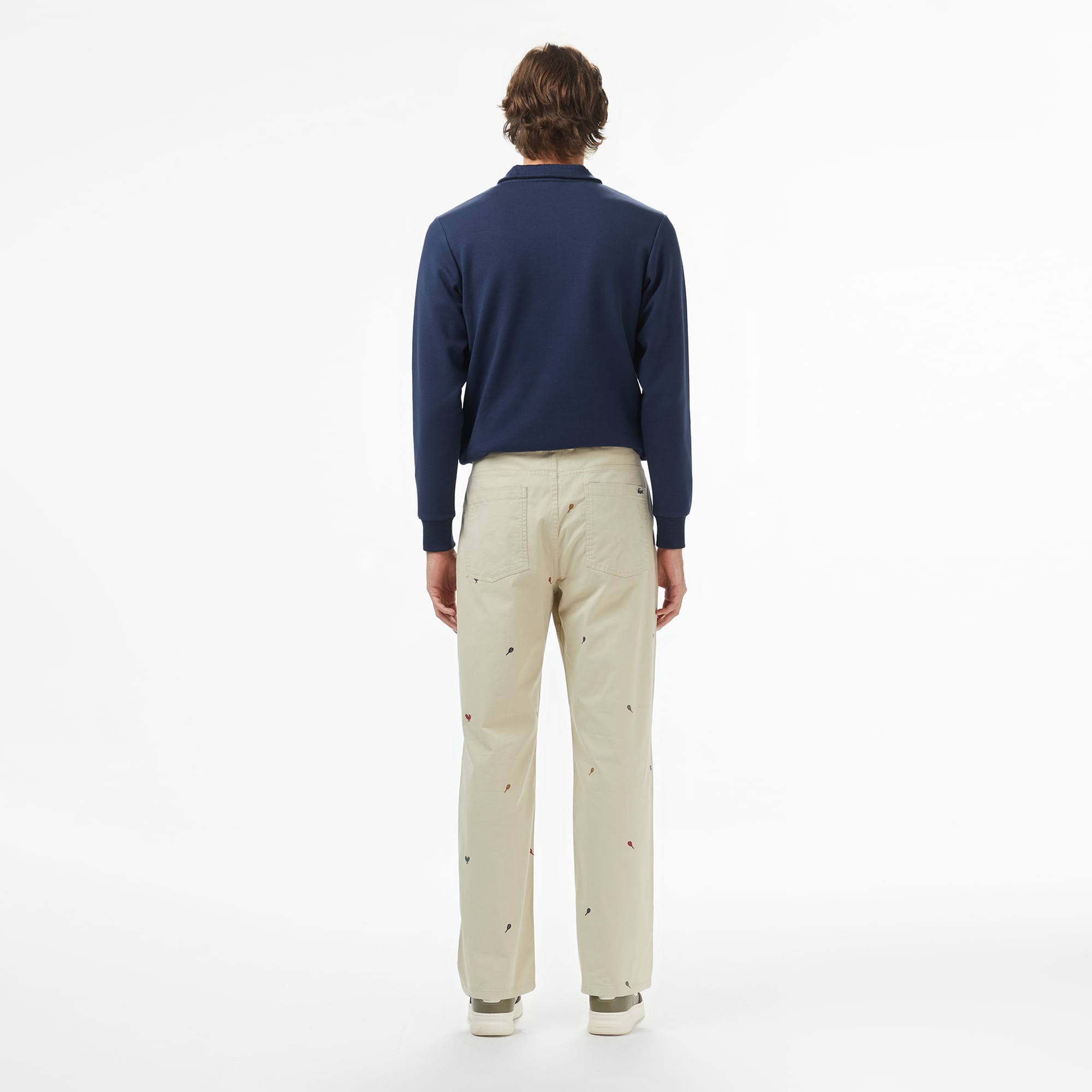 Lacoste Erkek Relaxed Fit Desenli Bej Pantolon görsel 3