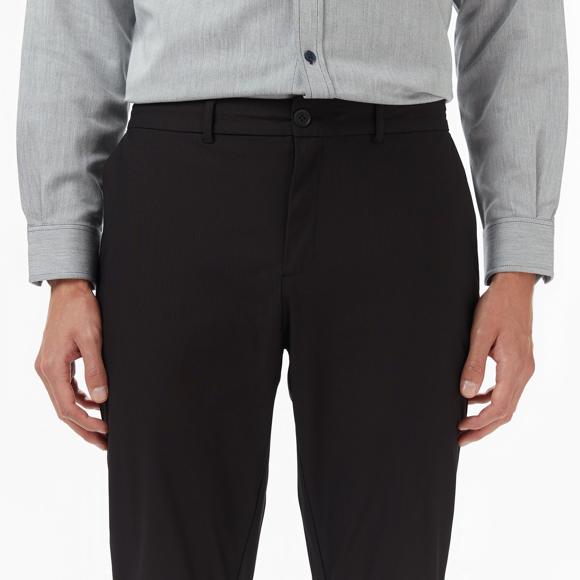 Erkek Slim Fit Siyah Pantolon