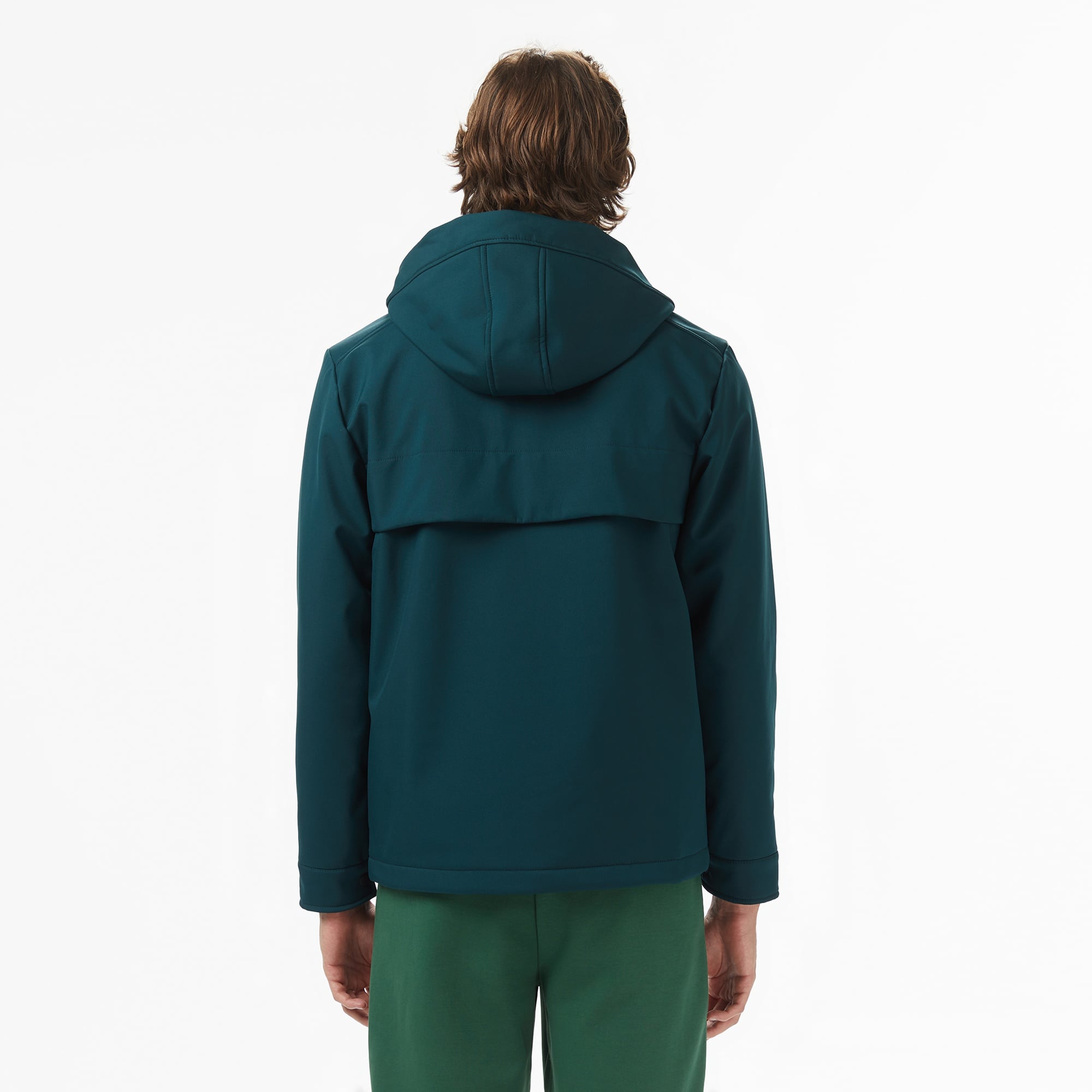 Erkek Kapüşonlu Koyu Yeşil Yağmurluk