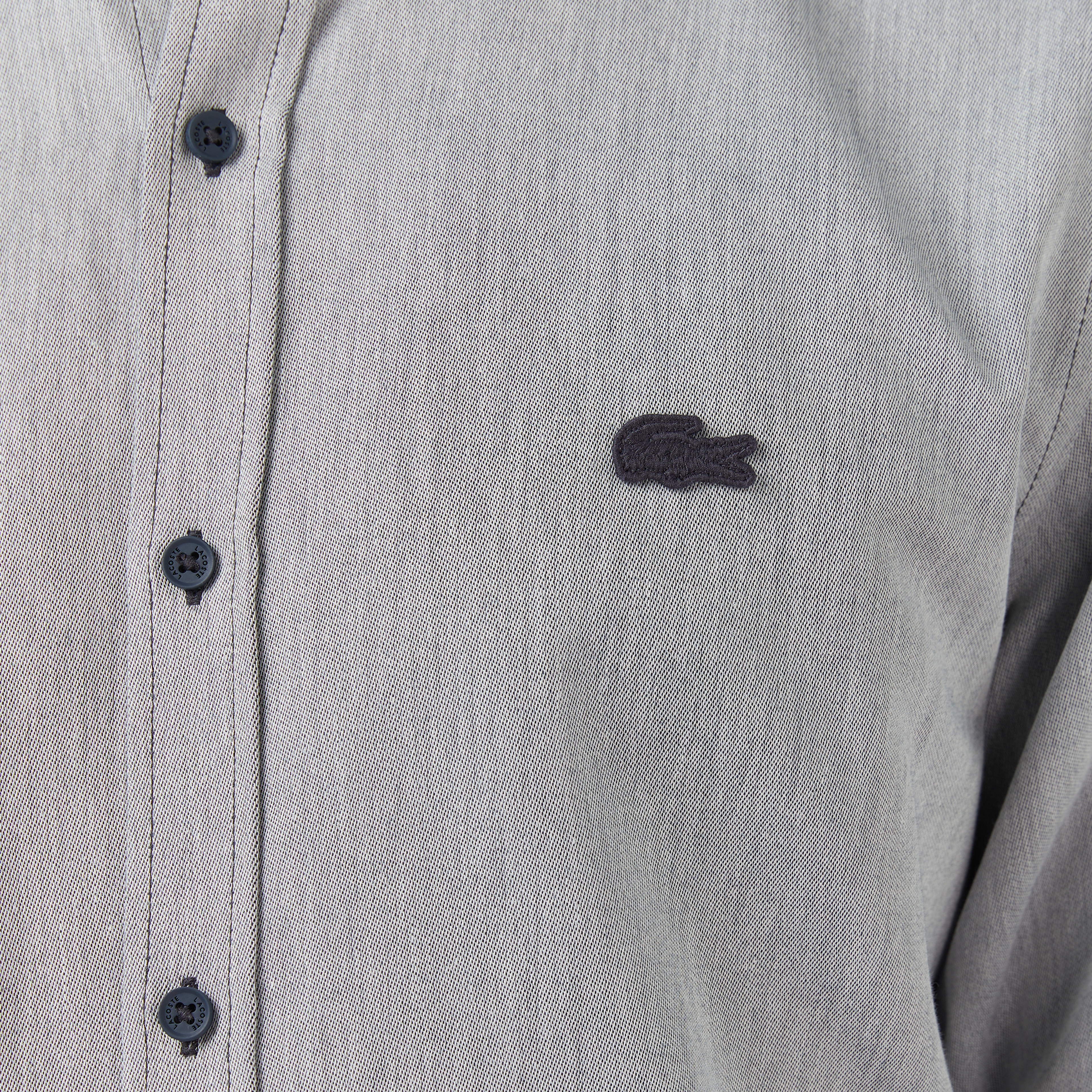Erkek Regular Fit Düğmeli Yaka Gri Gömlek