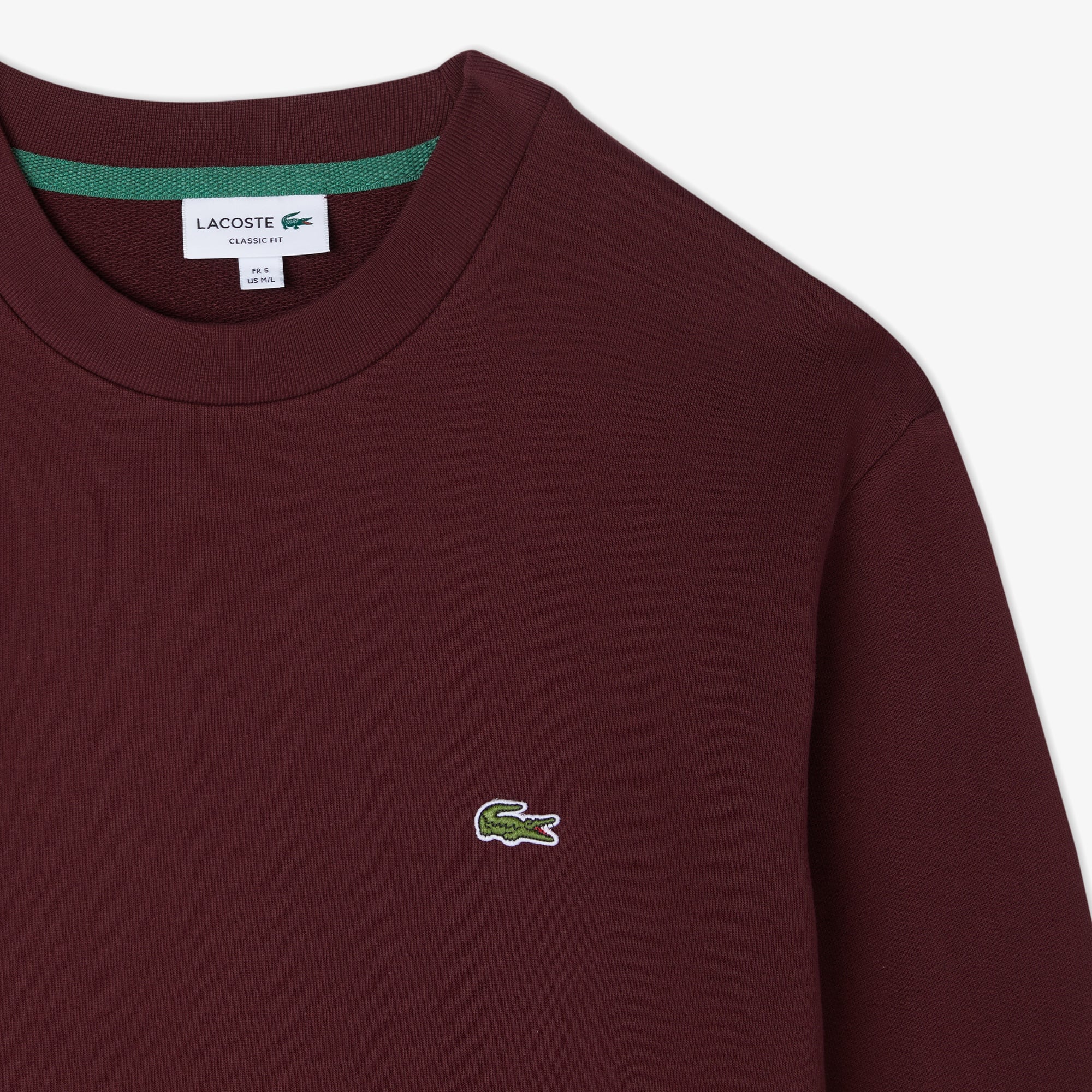 Erkek Classic Fit Bisiklet Yaka Bordo Sweatshirt