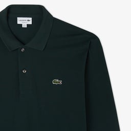 L.12.12 Erkek Classic Fit Uzun Kollu Koyu Yeşil Polo Yeşil