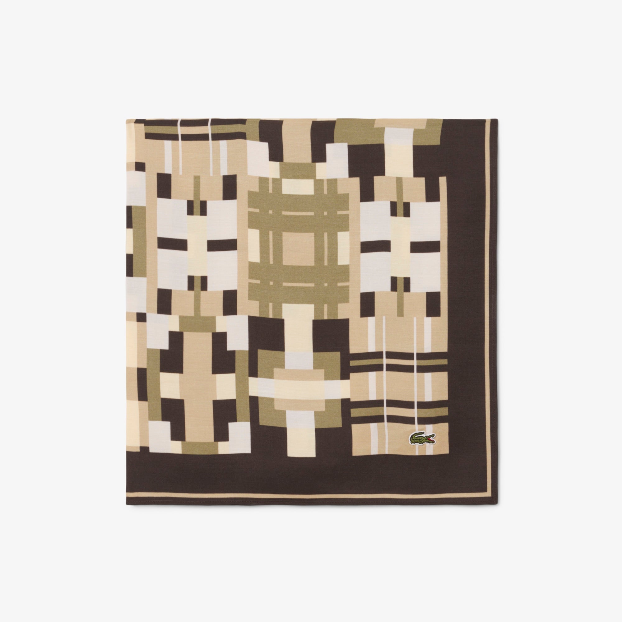 Kadın Desenli Kahverengi Fular