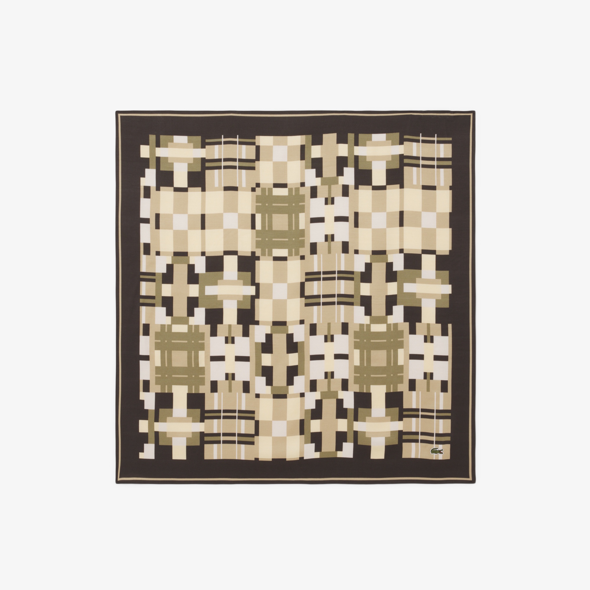 Kadın Desenli Kahverengi Fular