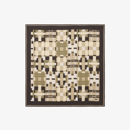 Kadın Desenli Kahverengi Fular Kahverengi