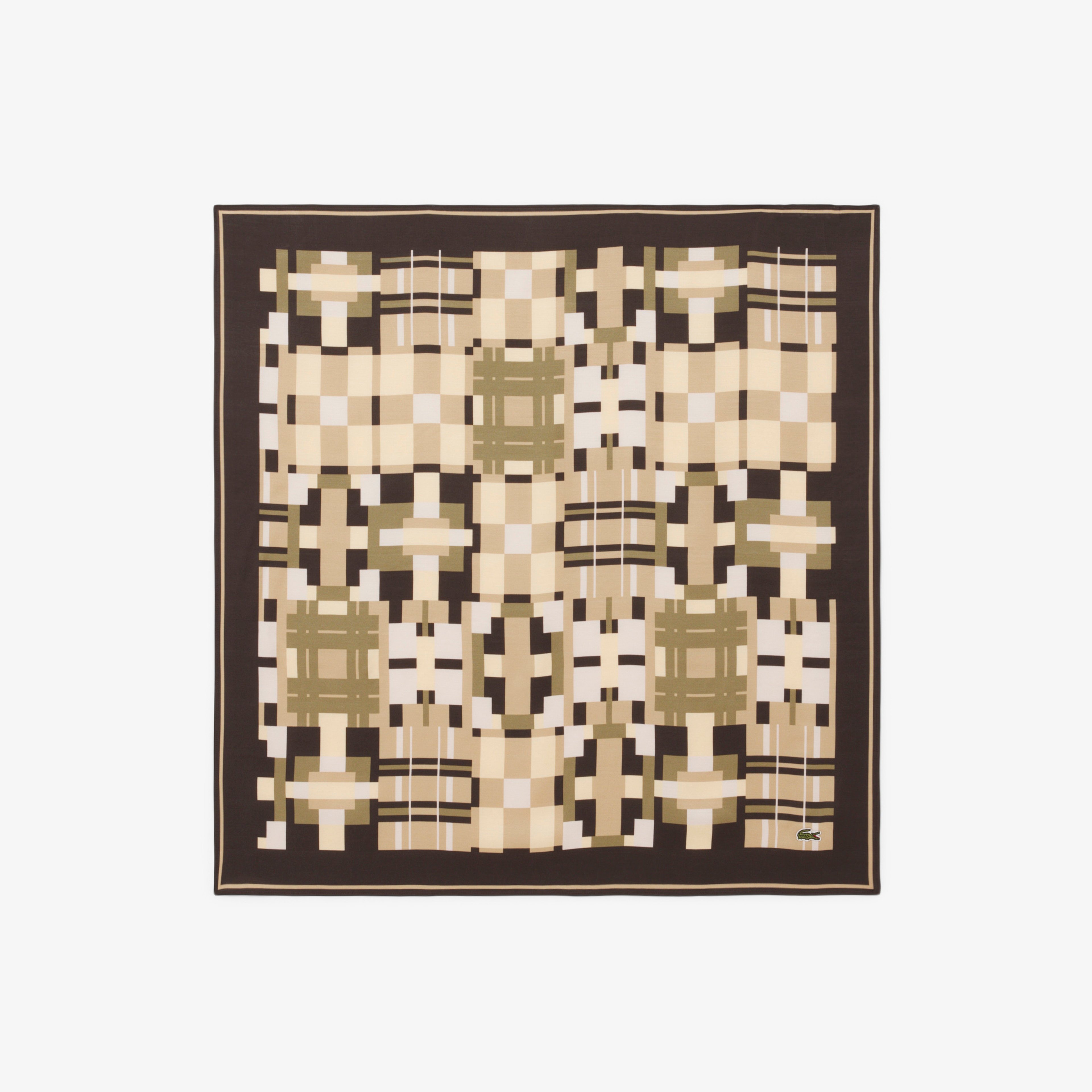 Kadın Desenli Kahverengi Fular