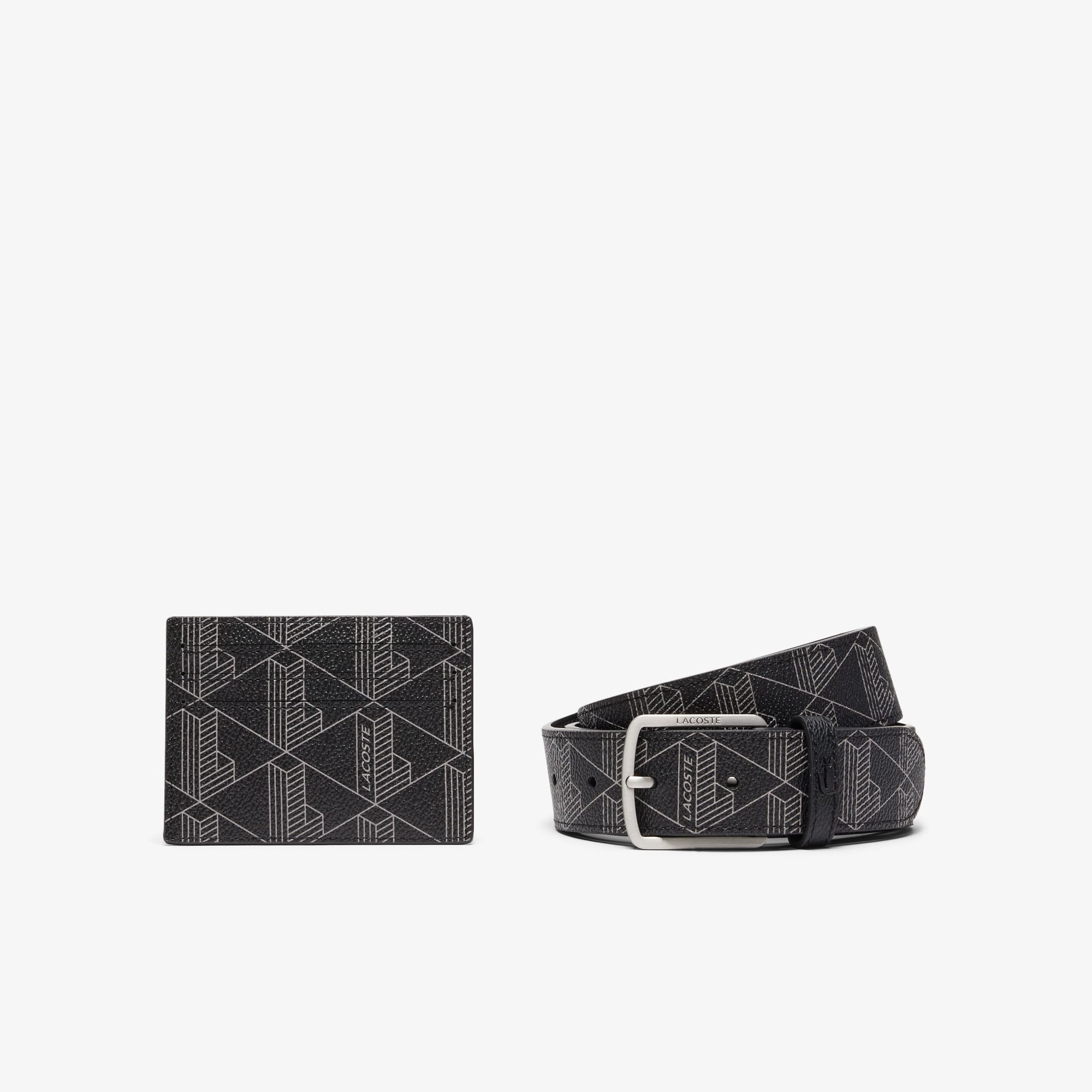 Lacoste The Blend Erkek Monogram 2'li Gri Hediye Seti
