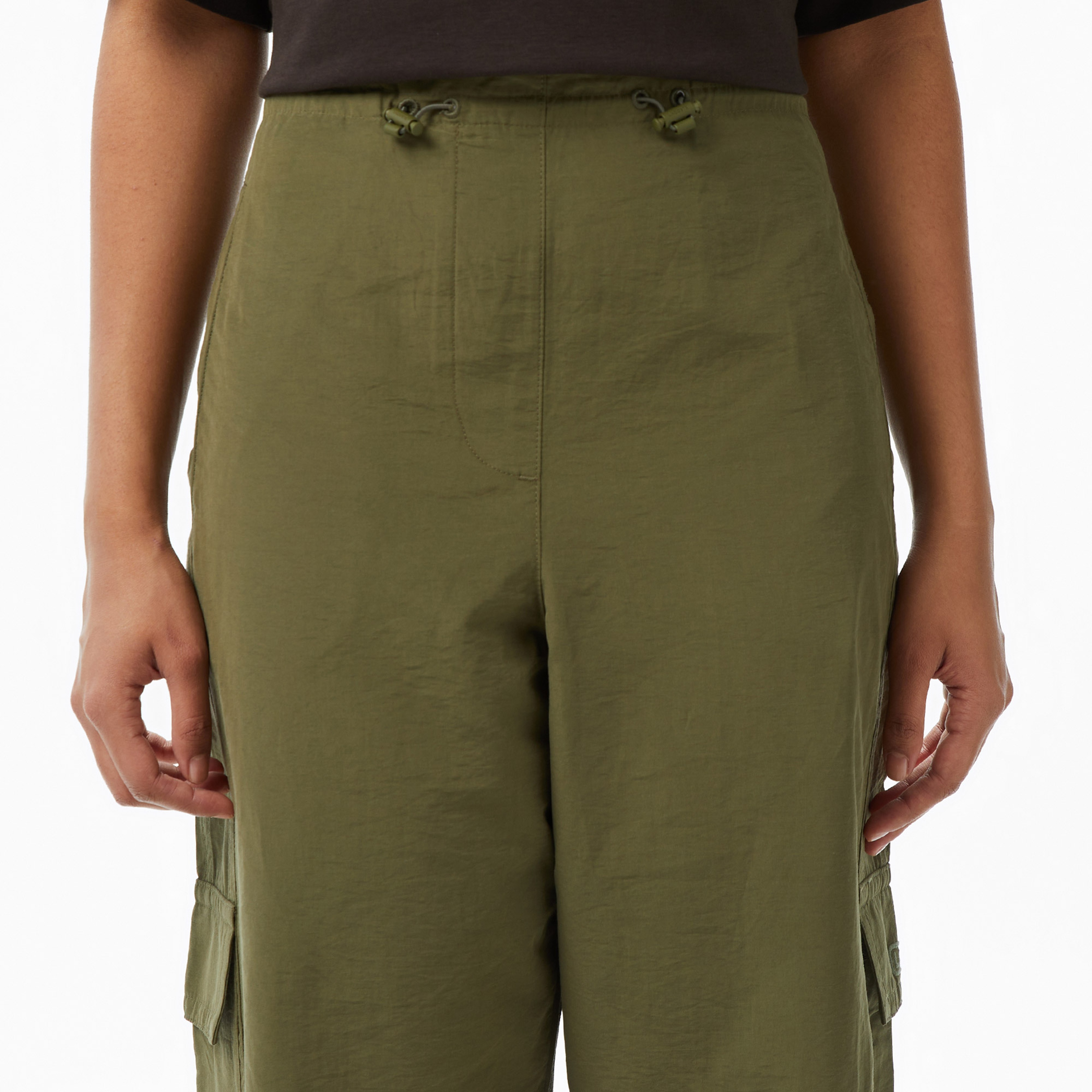 Kadın Oversize Fit Haki Pantolon