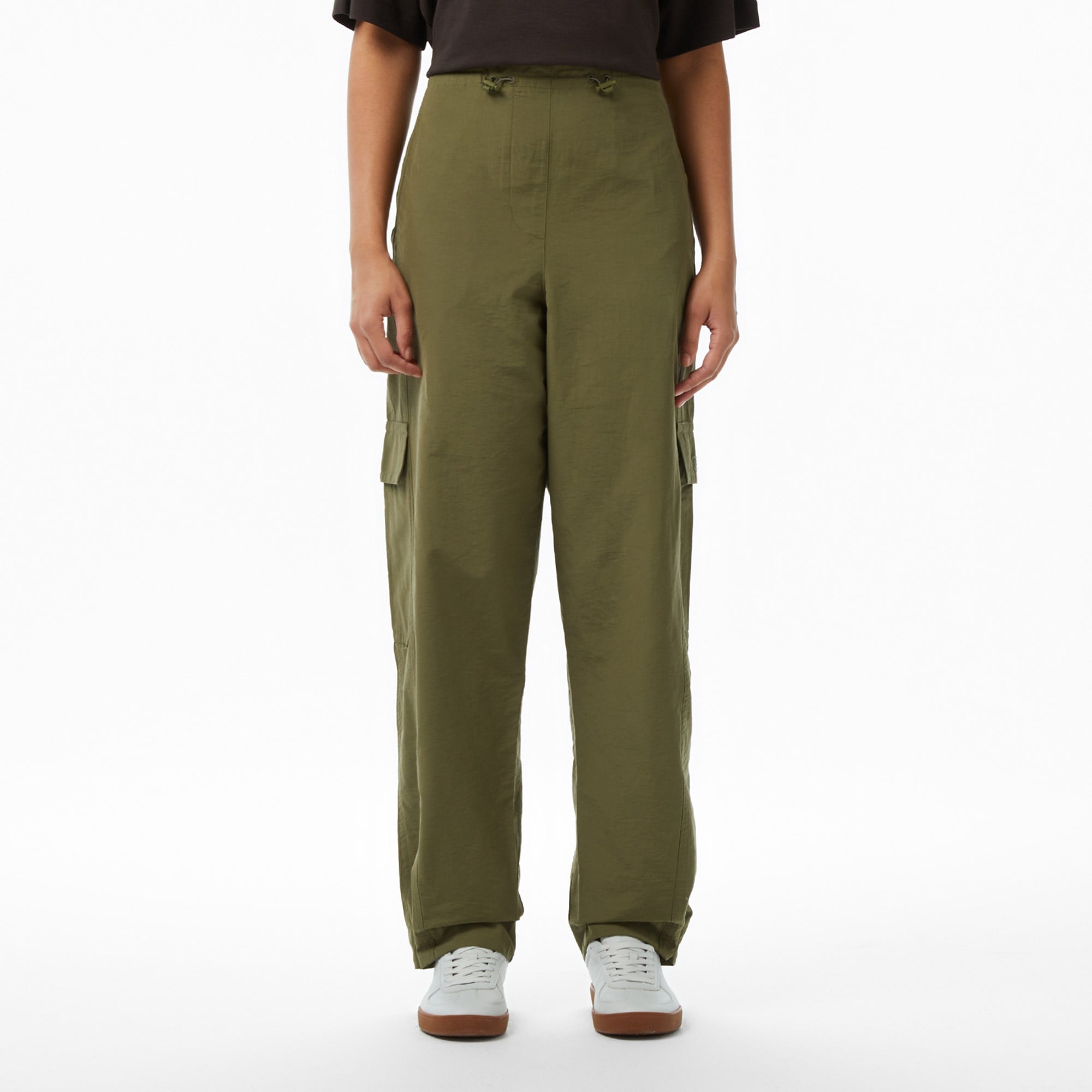 Kadın Oversize Fit Haki Pantolon