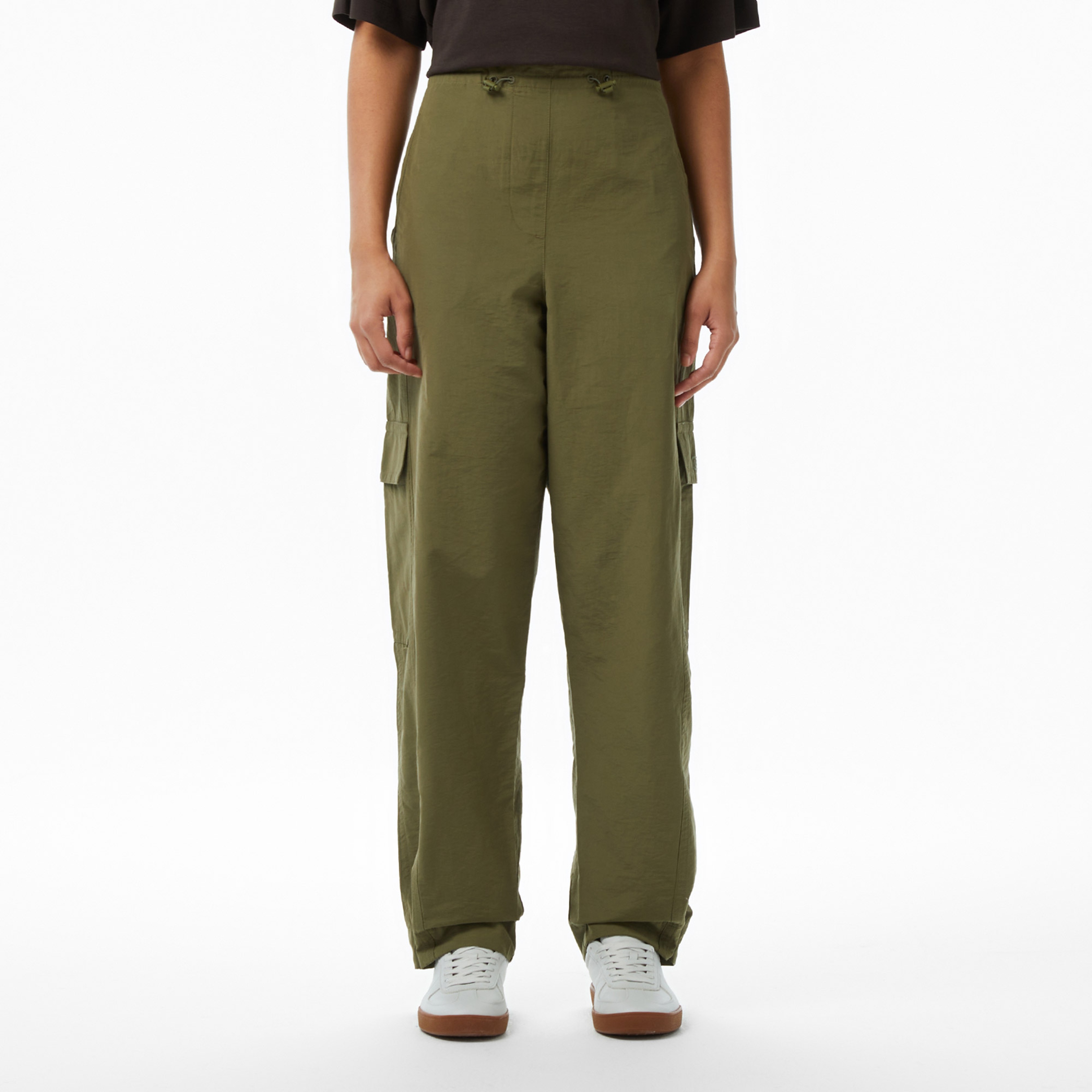 Kadın Oversize Fit Haki Pantolon