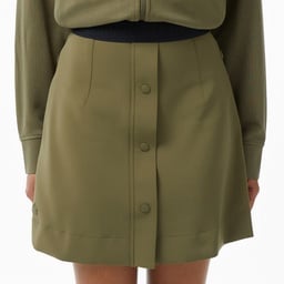 Kadın Classic Fit Haki Etek Yeşil