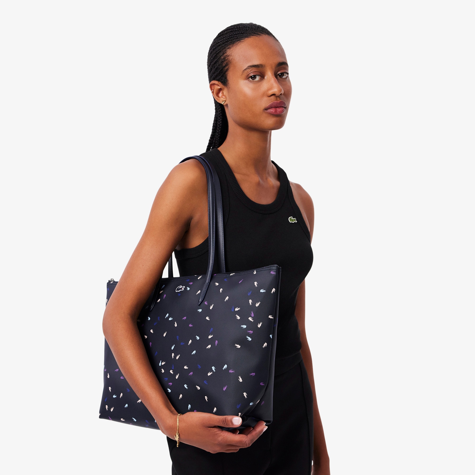 Holiday Kadın Desenli Siyah Omuz Çantası