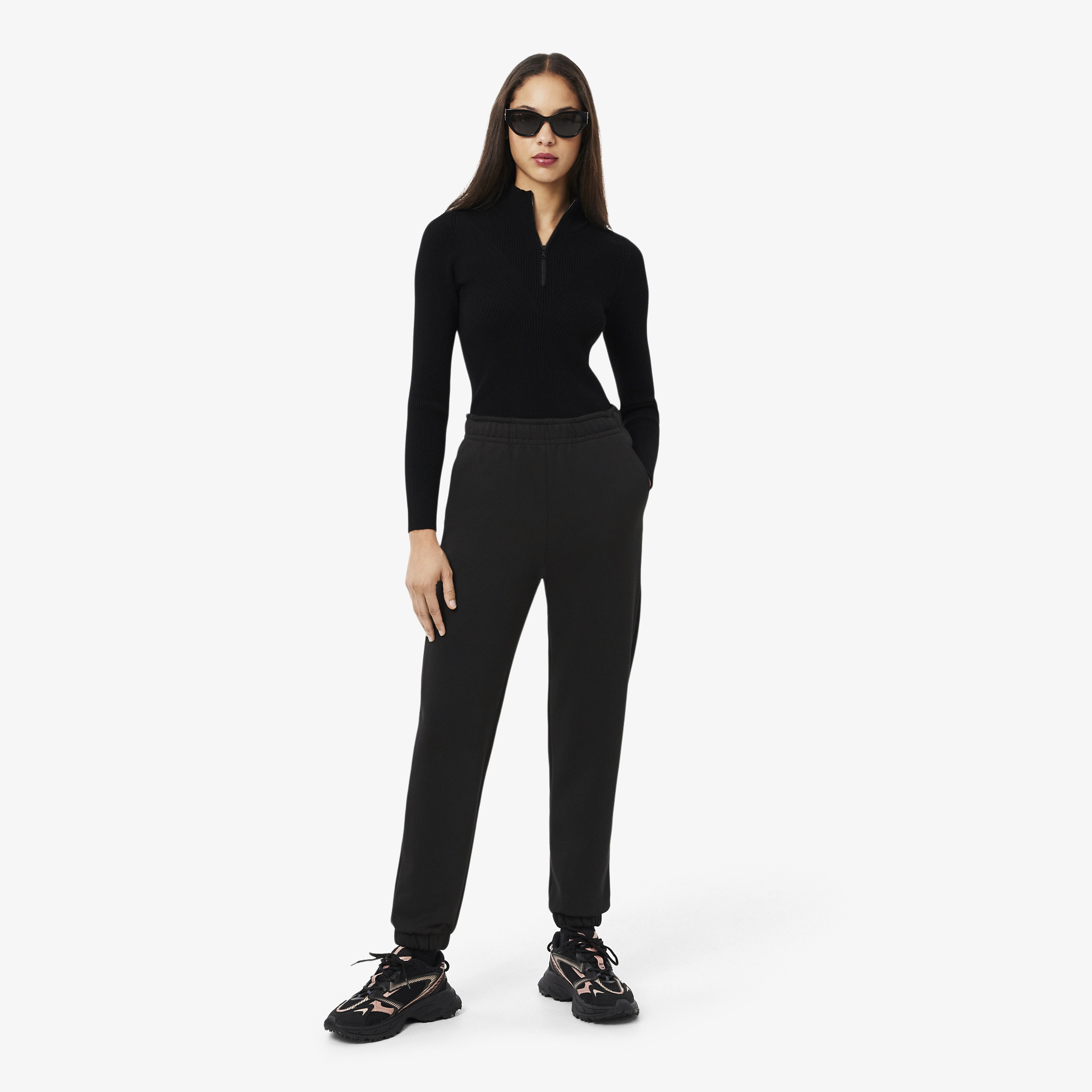 Kadın Stragiht Fit Siyah Eşofman Altı