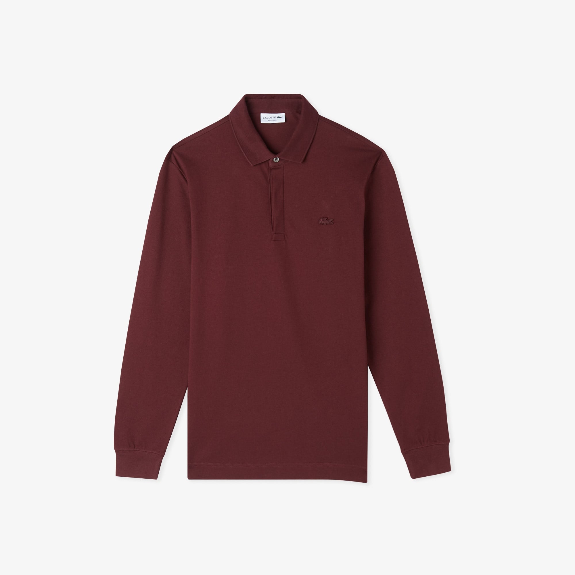 Erkek Regular Fit Uzun Kollu Bordo Paris Polo
