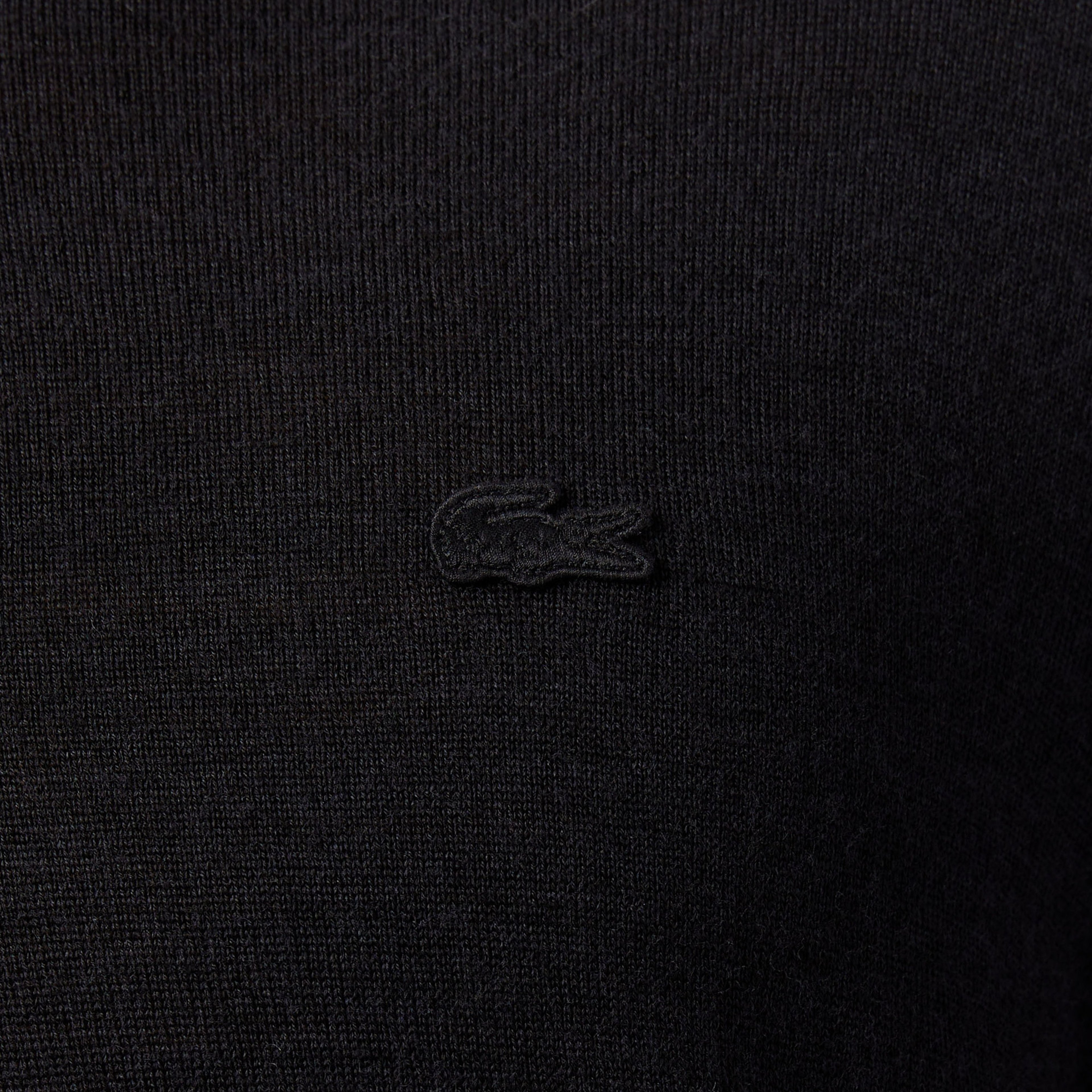 Erkek Classic Fit Polo Yaka Siyah Kazak