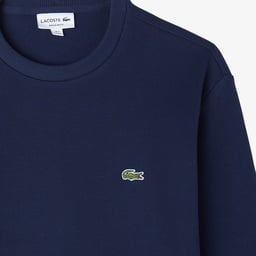 Erkek Regular Fit Uzun Kollu Bisiklet Yaka Lacivert T-Shirt Lacivert