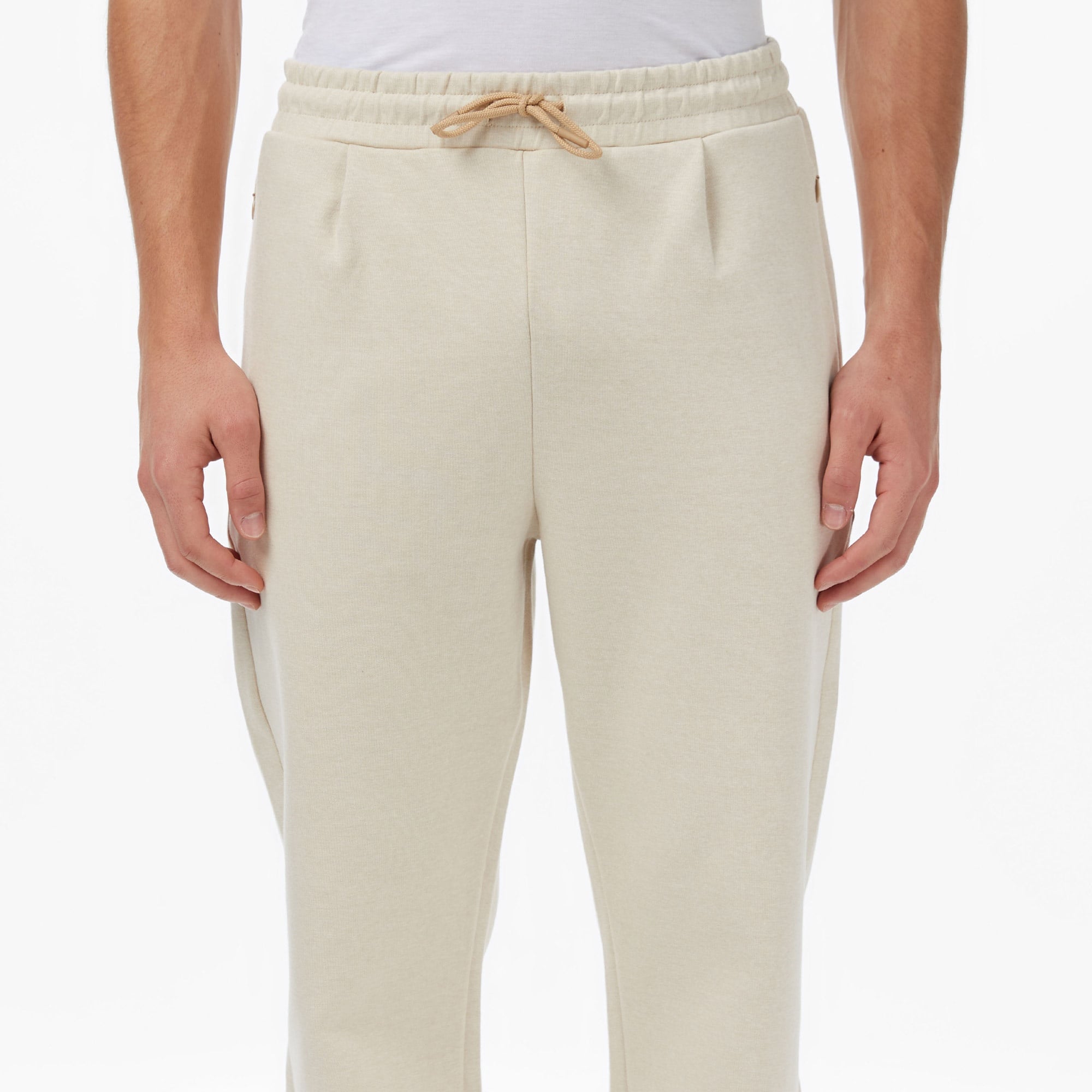 Erkek Regular Fit Krem Eşofman Altı