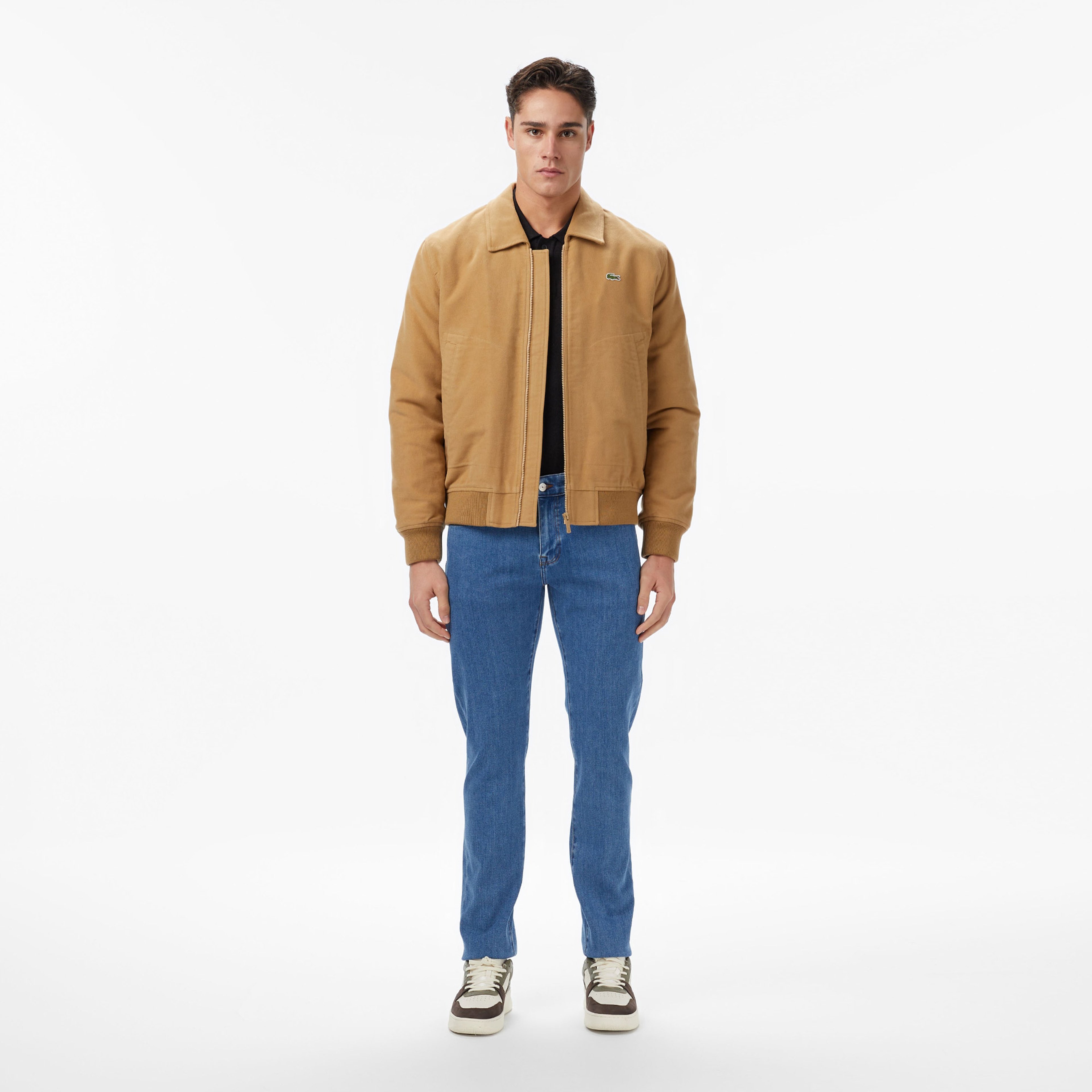 Erkek Classic Fit Gömlek Yaka Bej Ceket