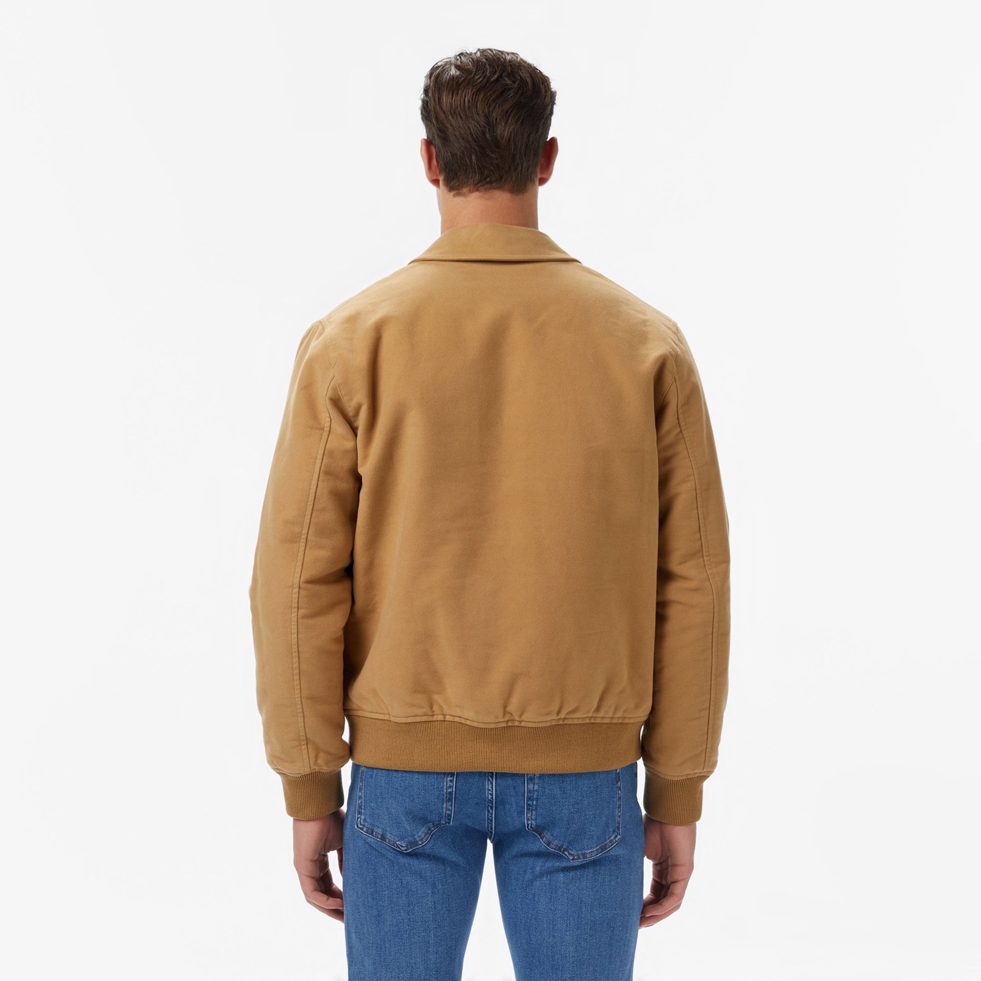 Erkek Classic Fit Gömlek Yaka Bej Ceket